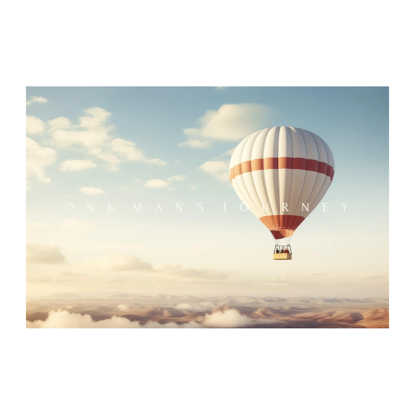 Hot Air Balloon Desert Journey Wall Art
