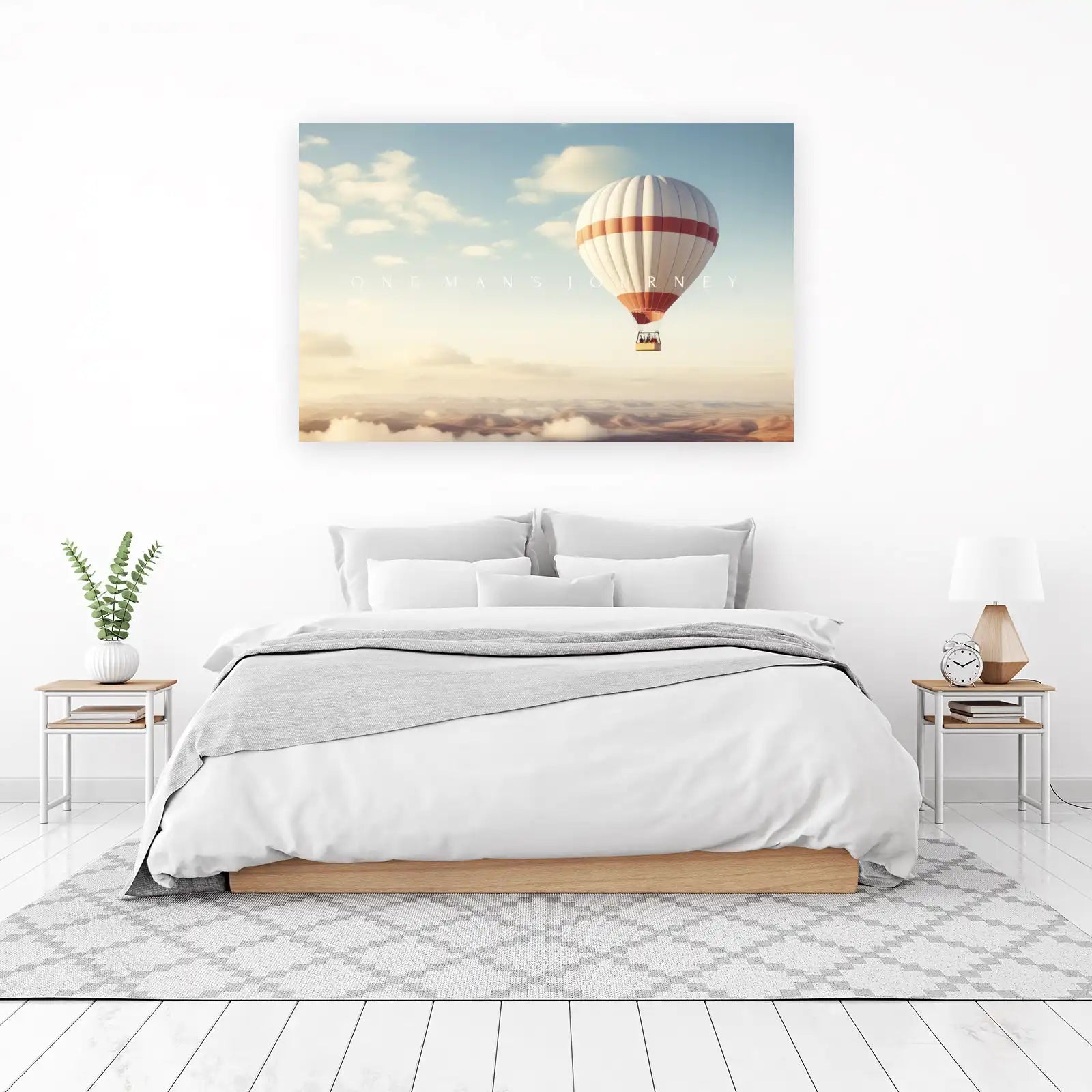 Hot Air Balloon Desert Journey Wall Art