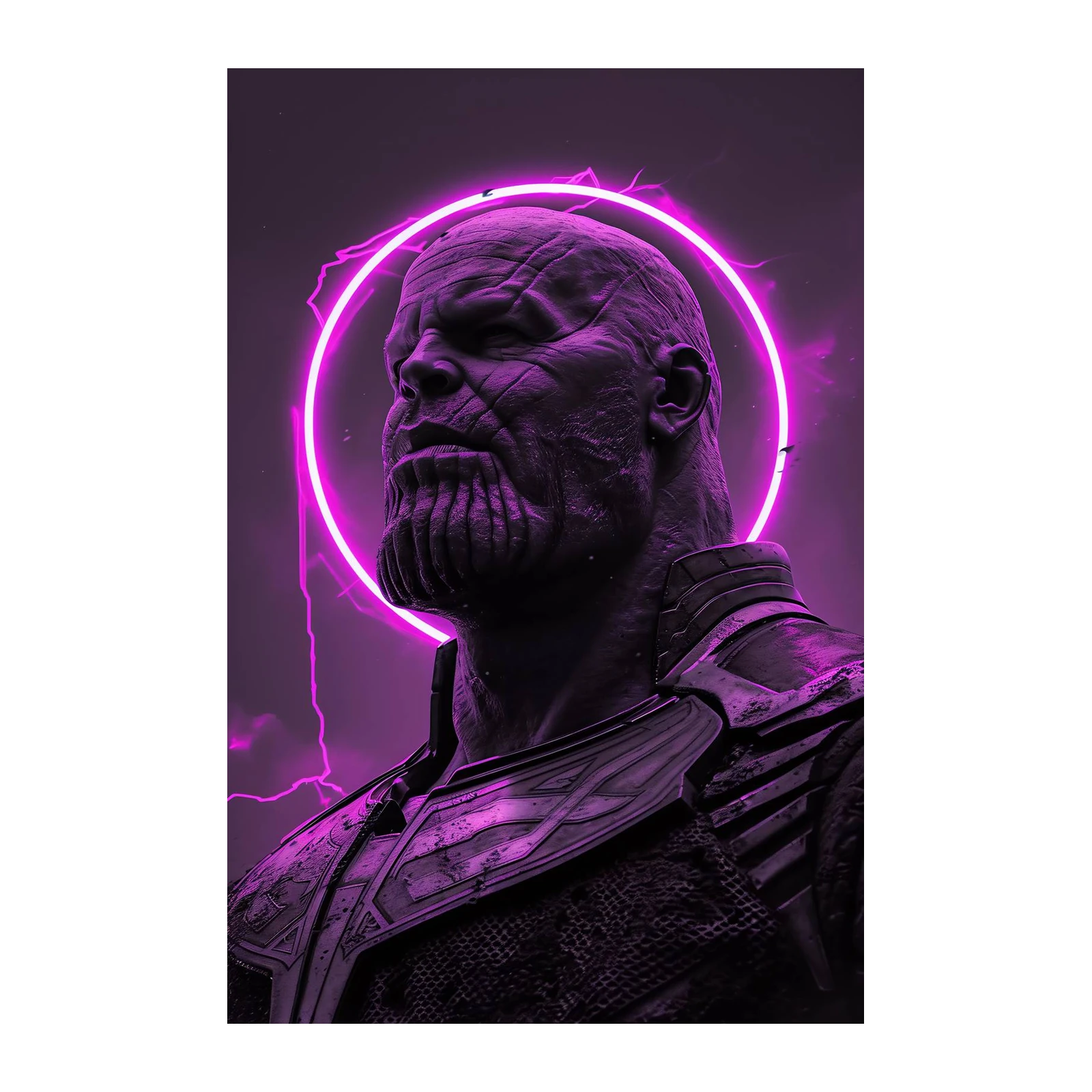 Thanos Neon Aura Wall Art