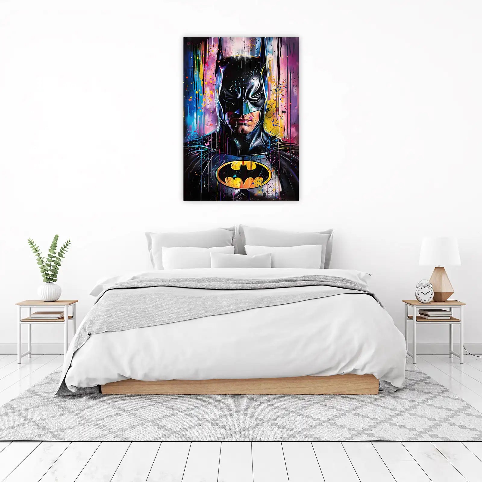 Vibrant Batman Graffiti Art Wall Art