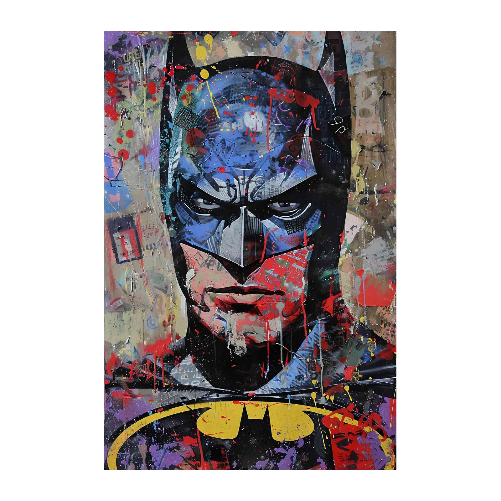 Dark Knight Graffiti Street Art Wall Art