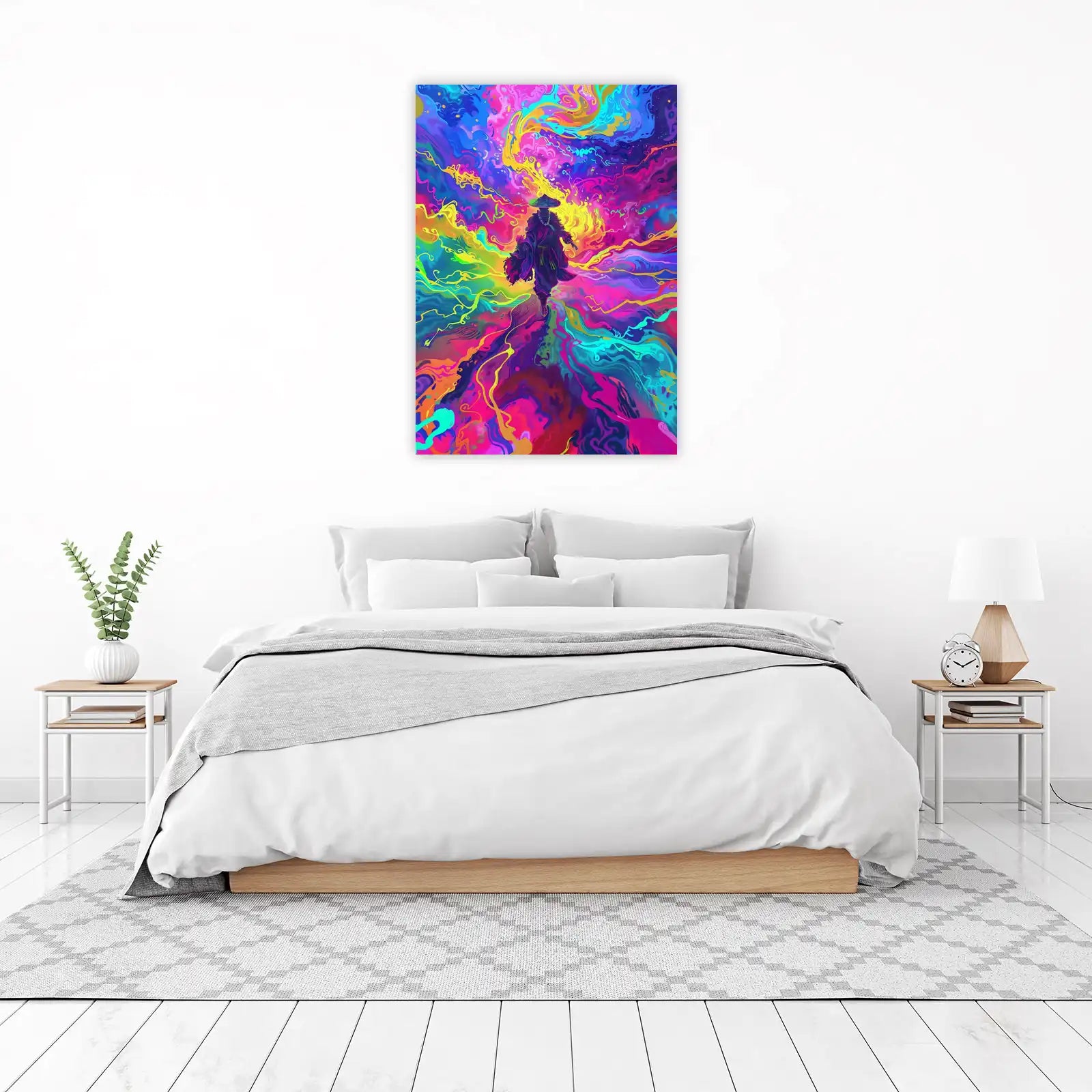 Vibrant Psychedelic Monk Wall Art