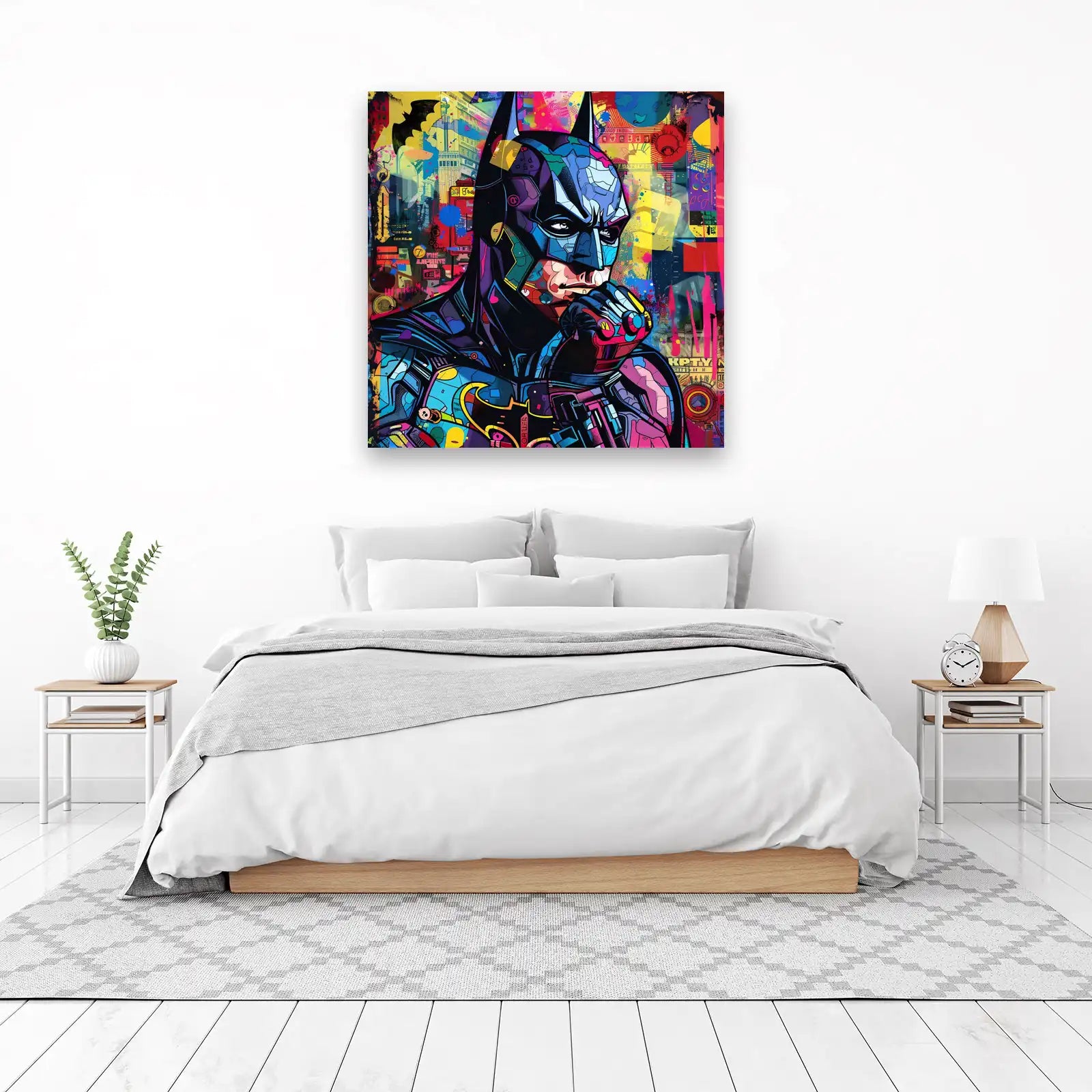 Vibrant Batman Street Art Wall Art