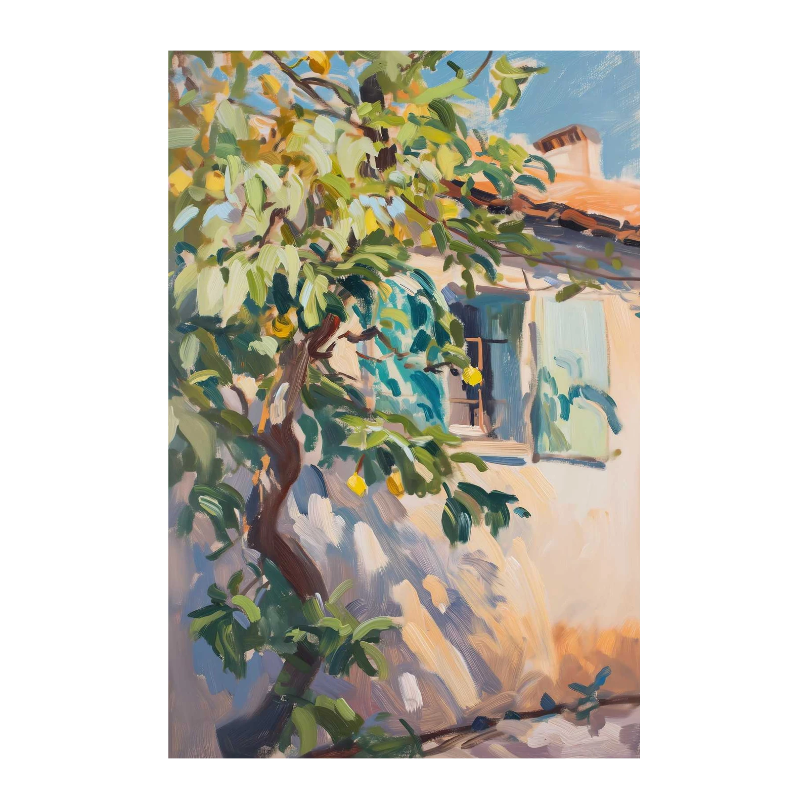Lemon Tree Sunlight Impressionist Wall Art