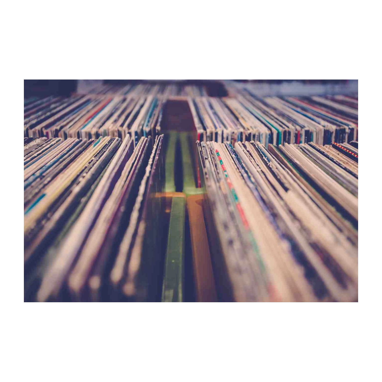 Vintage Vinyl Records Aesthetic Wall Art