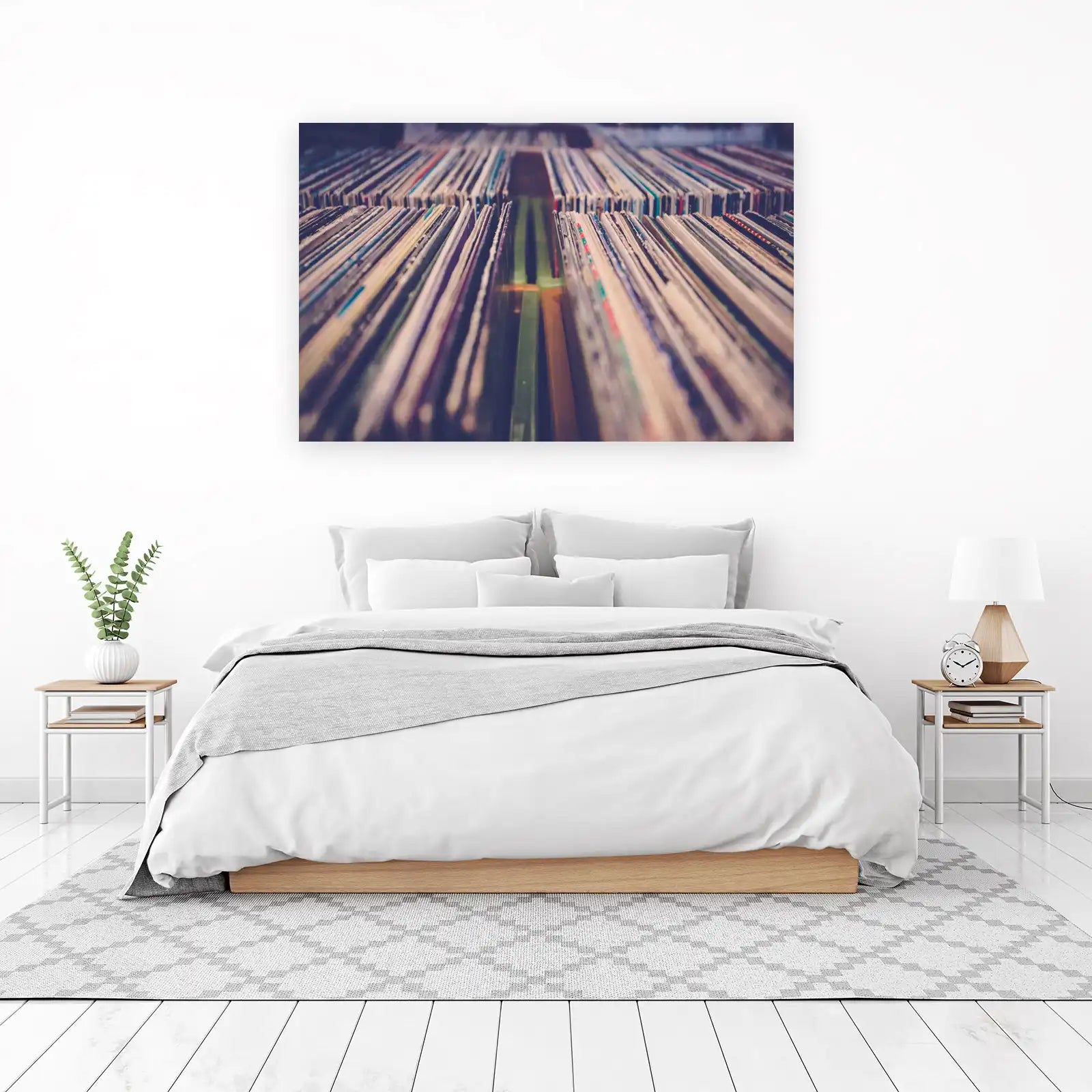 Vintage Vinyl Records Aesthetic Wall Art