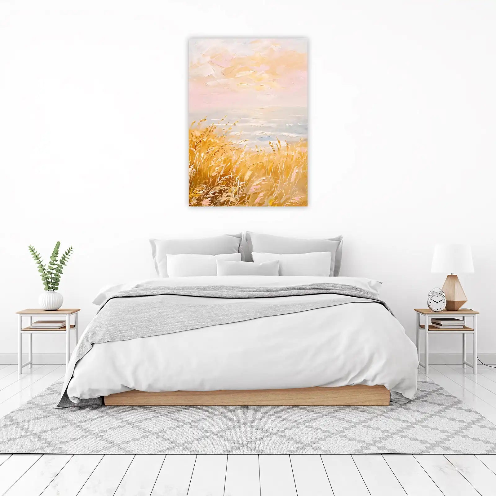 Golden Fields & Serene Sea Wall Art