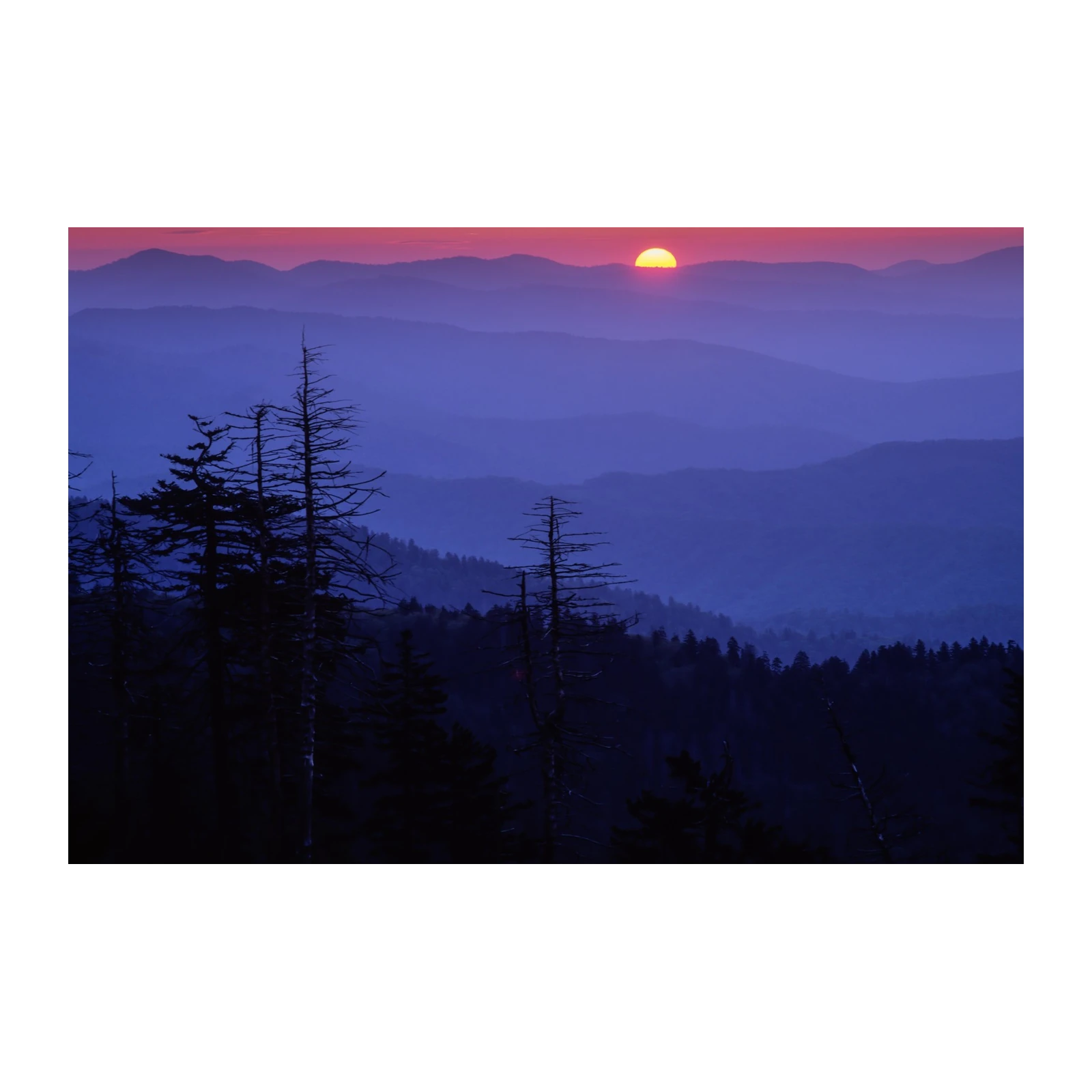 Serene Sunset Mountain Layers Wall Art