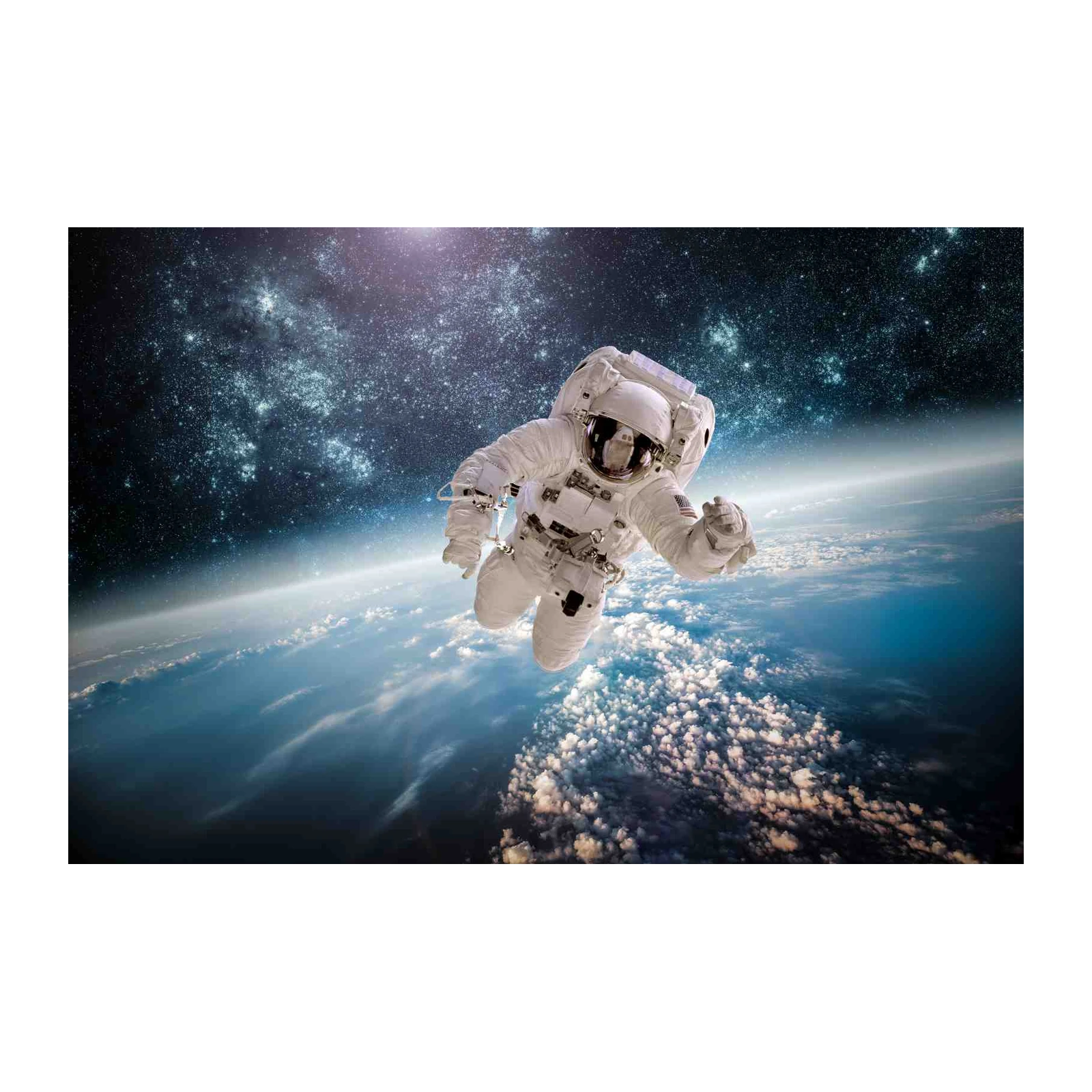 Astronaut Floating Earth Wall Art
