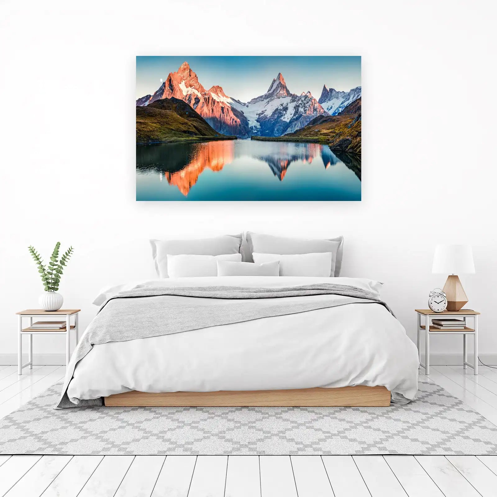 Alpine Lake Sunrise Mountain Wall Art