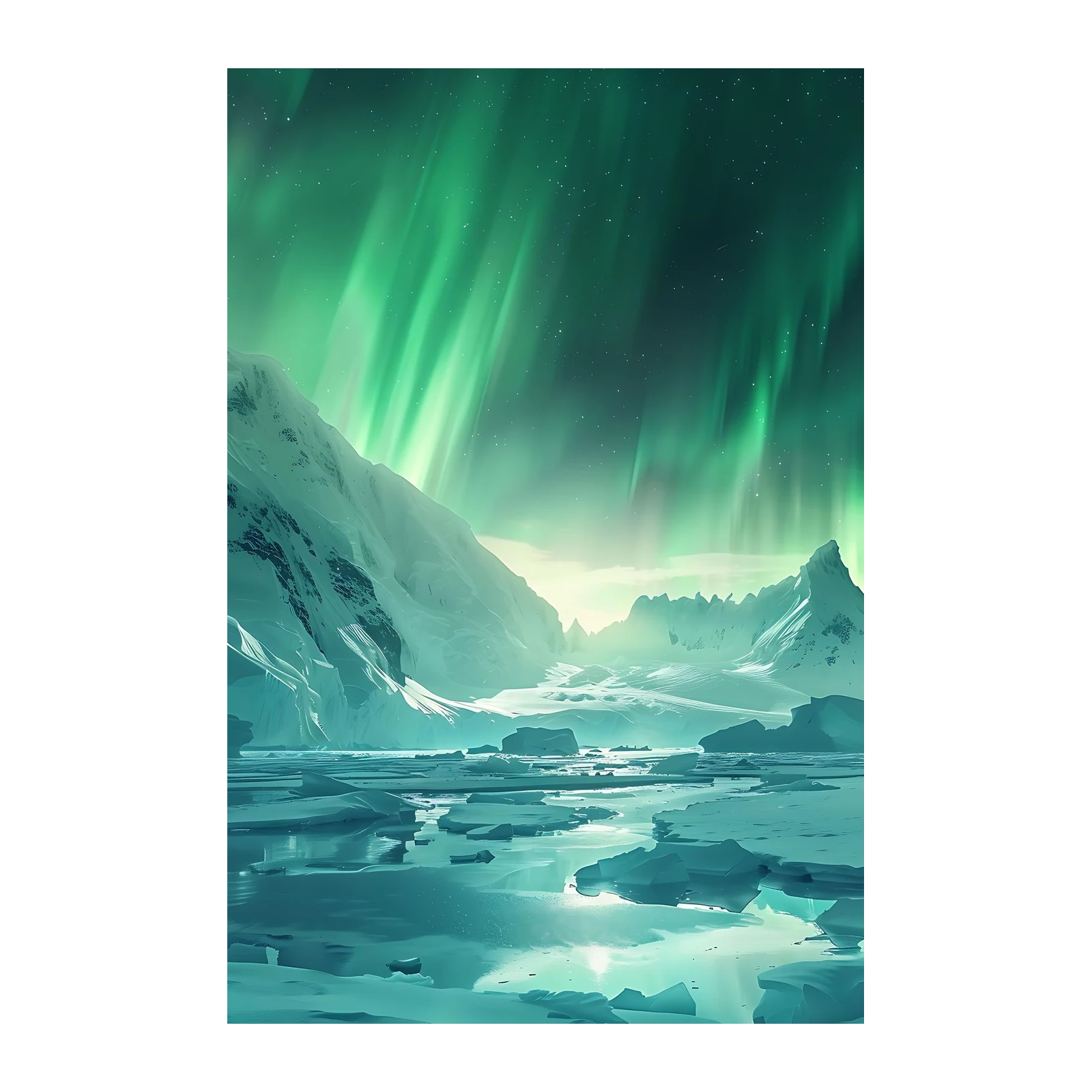 Aurora Arctic Landscape Wall Art