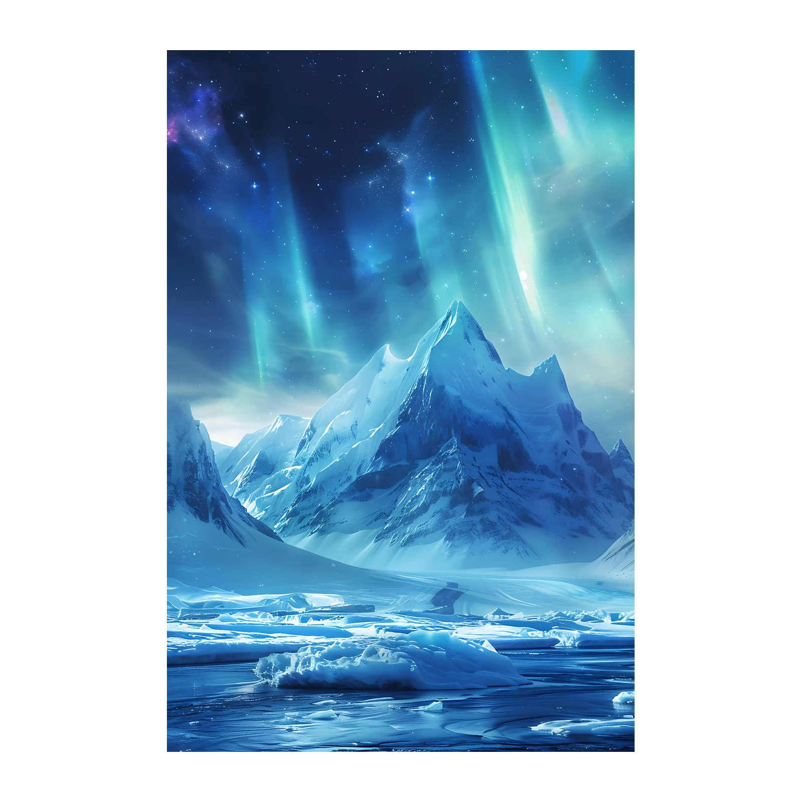 Majestic Aurora Mountains Wall Art