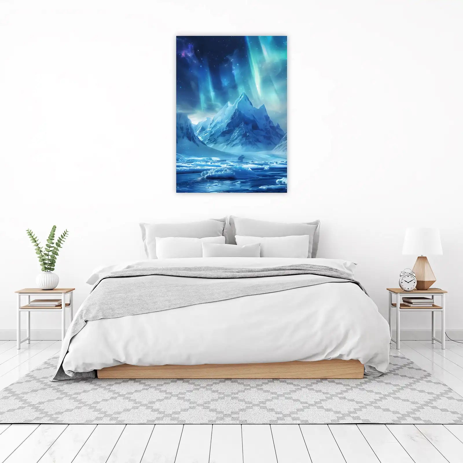 Majestic Aurora Mountains Wall Art