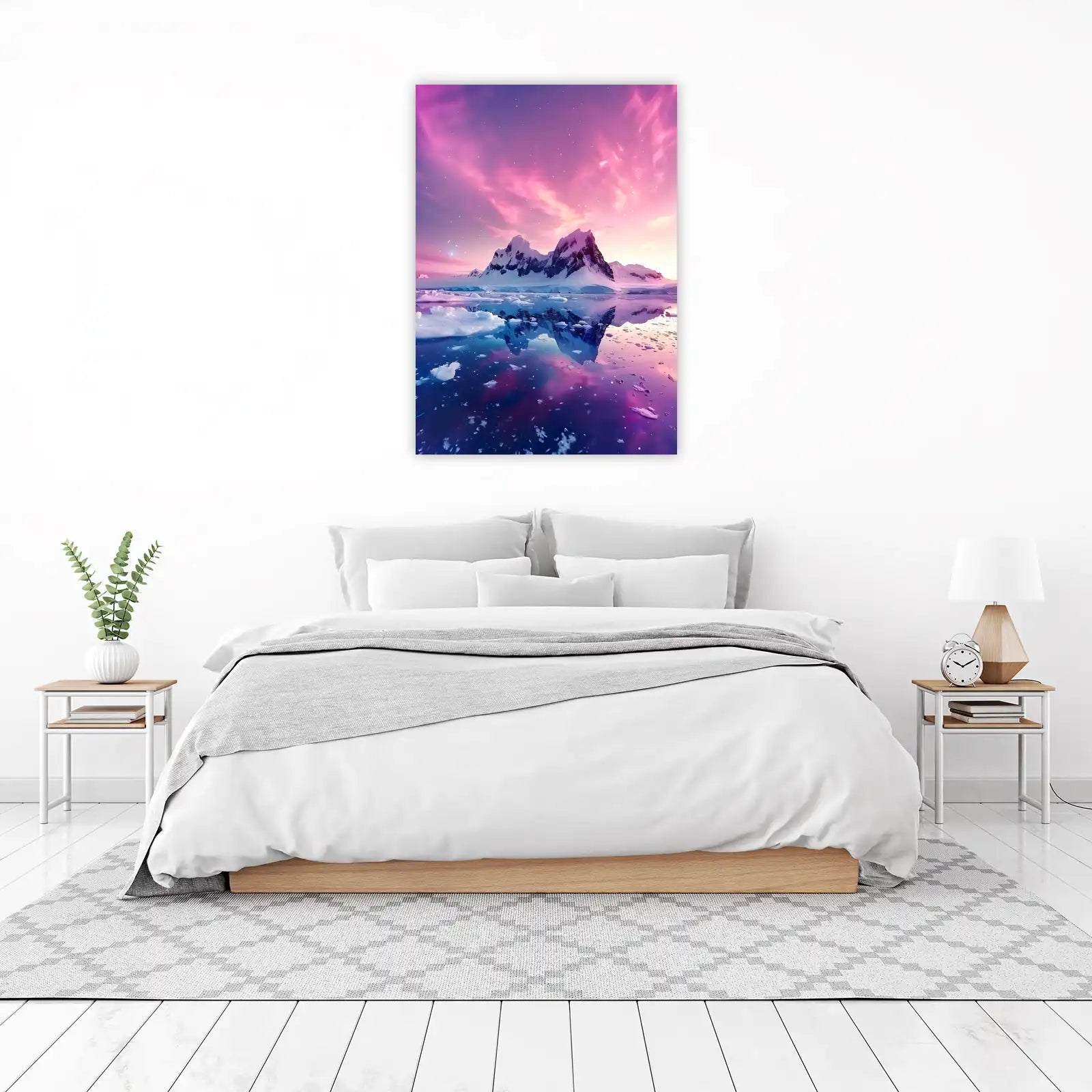 Majestic Aurora Mountains Wall Art