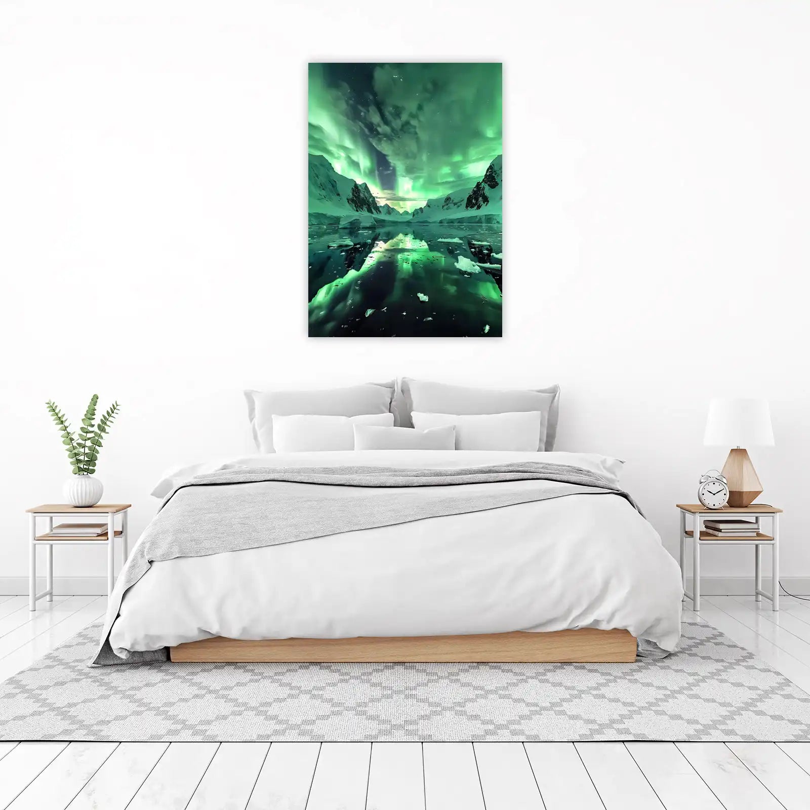 Aurora Borealis Ice Landscape Wall Art