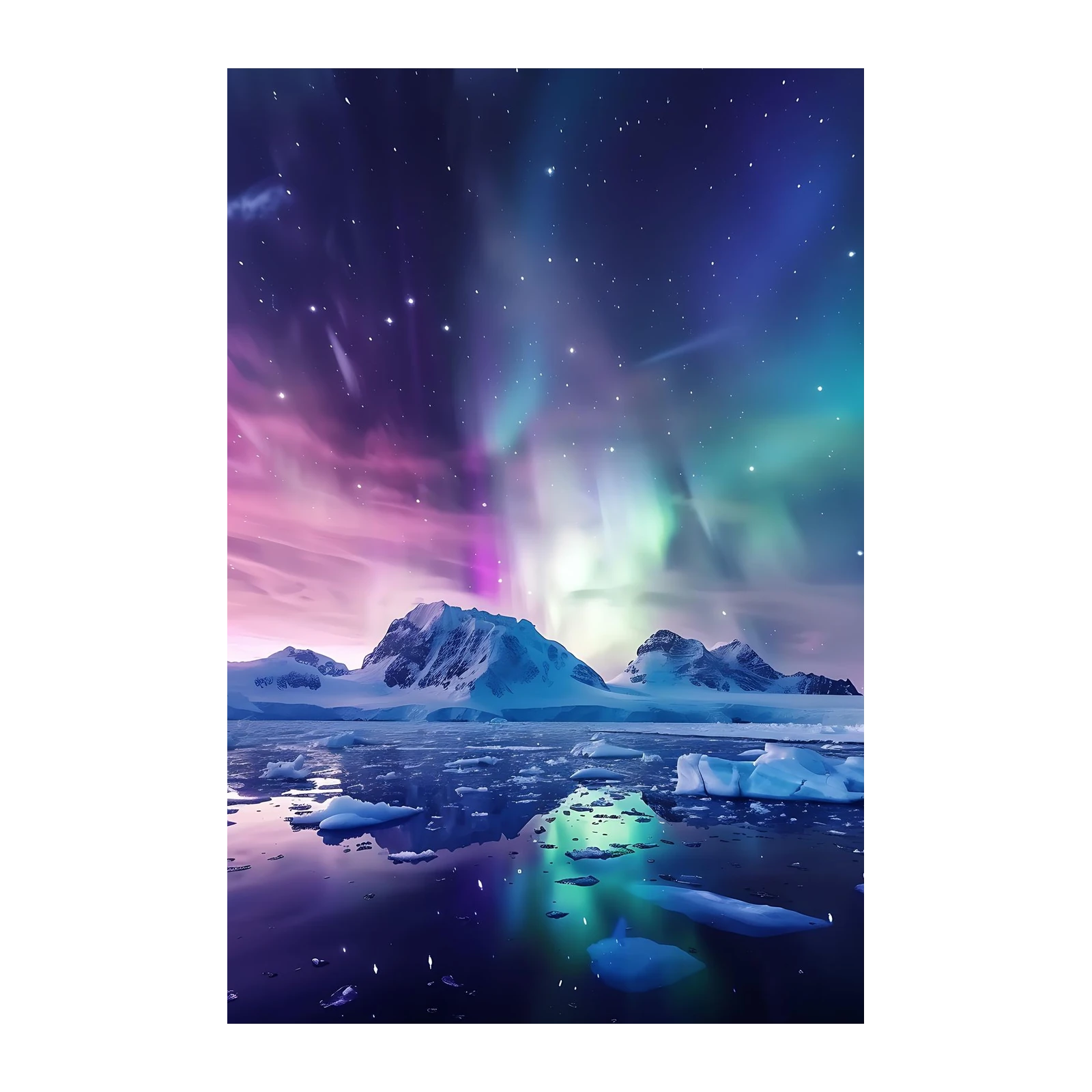 Aurora Borealis Arctic Landscape Wall Art
