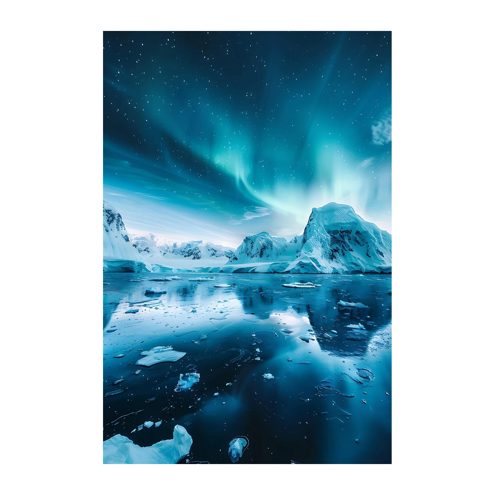 Aurora Borealis Arctic Landscape Wall Art
