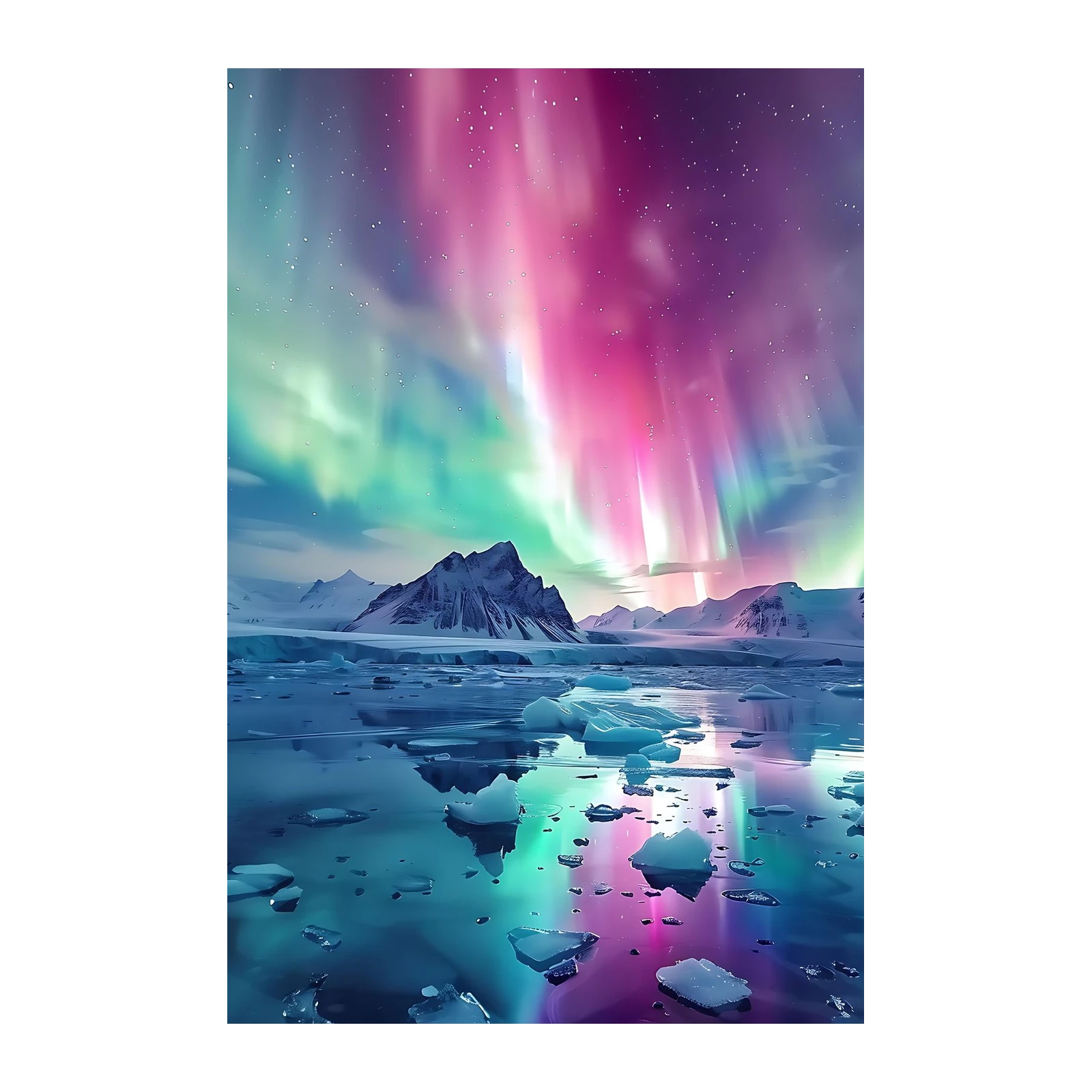 Aurora Borealis Arctic Ice Wall Art