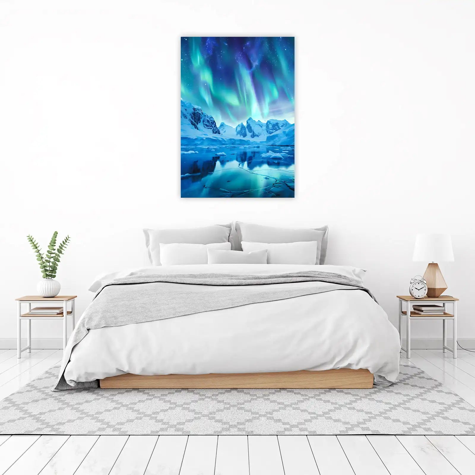 Aurora Borealis Glacier Wall Art Wall Art