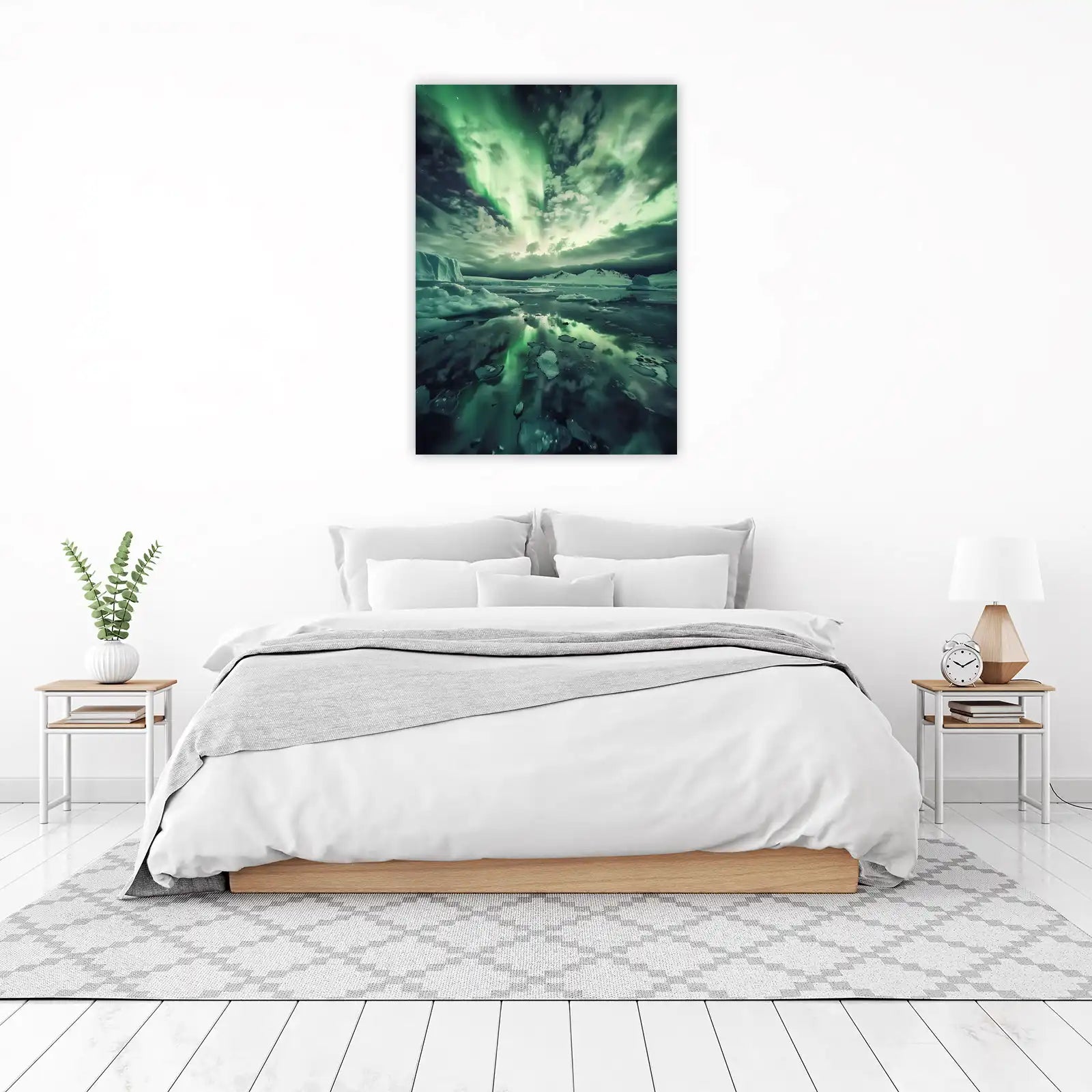 Aurora Borealis Ice Landscape Wall Art