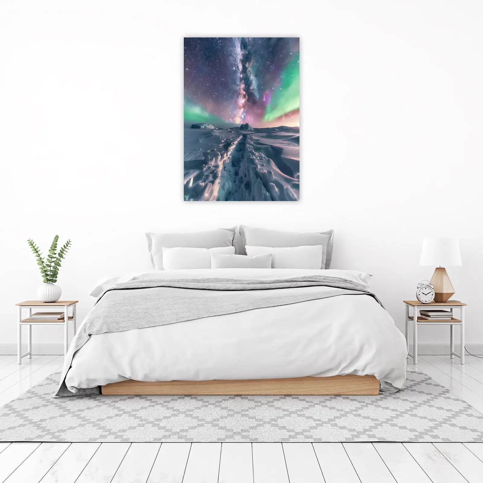 Aurora Nights Milky Way Landscape Wall Art