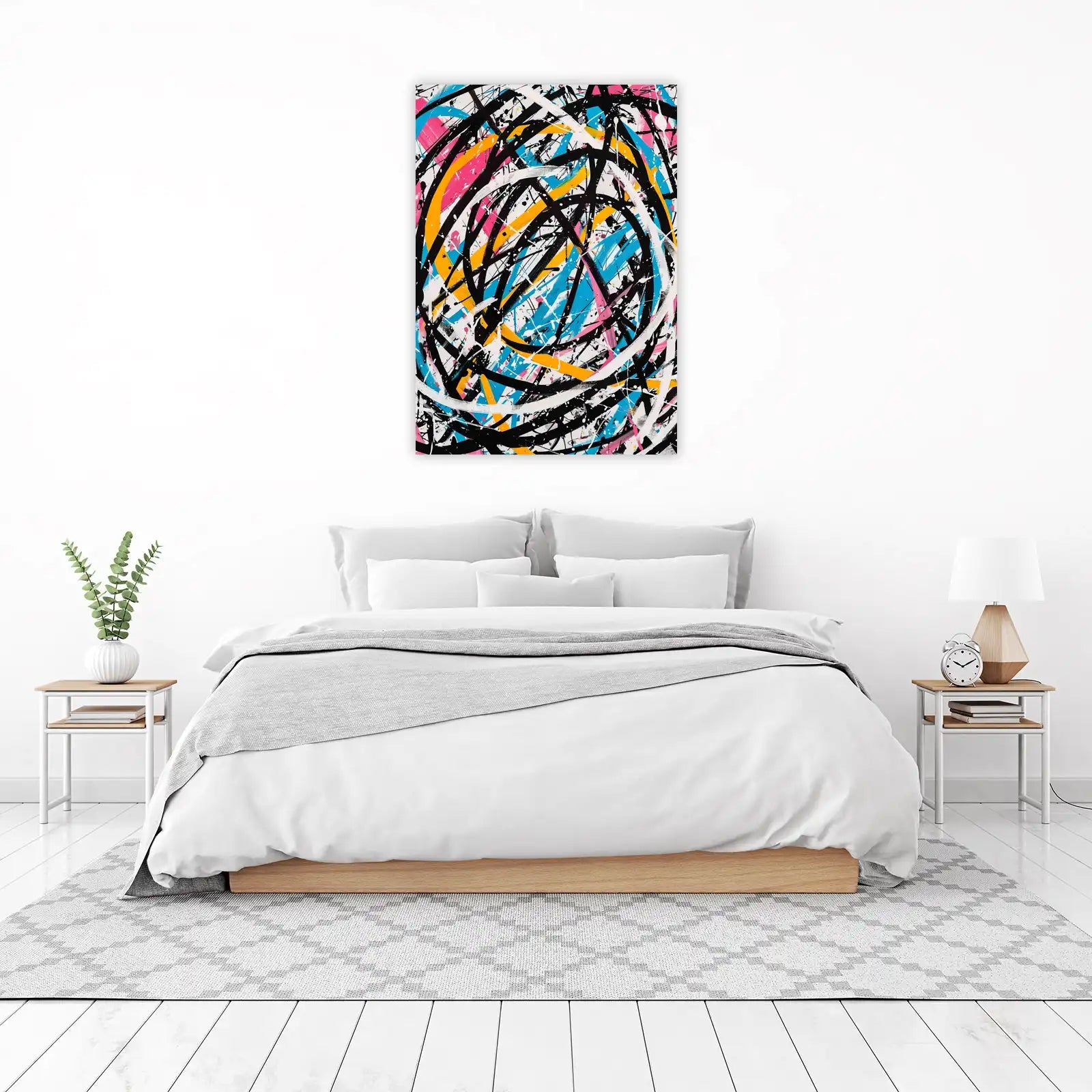 Vibrant Abstract Drip Paint Wall Art