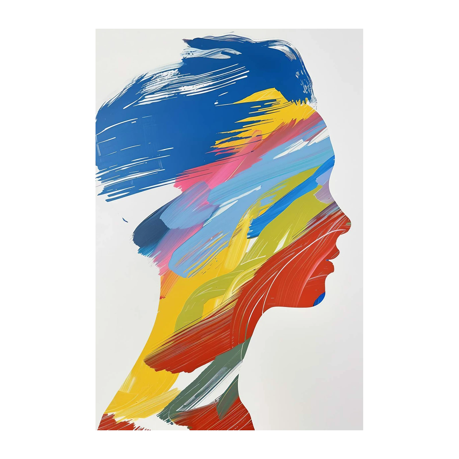 Abstract Colorful Profile Modern Wall Art