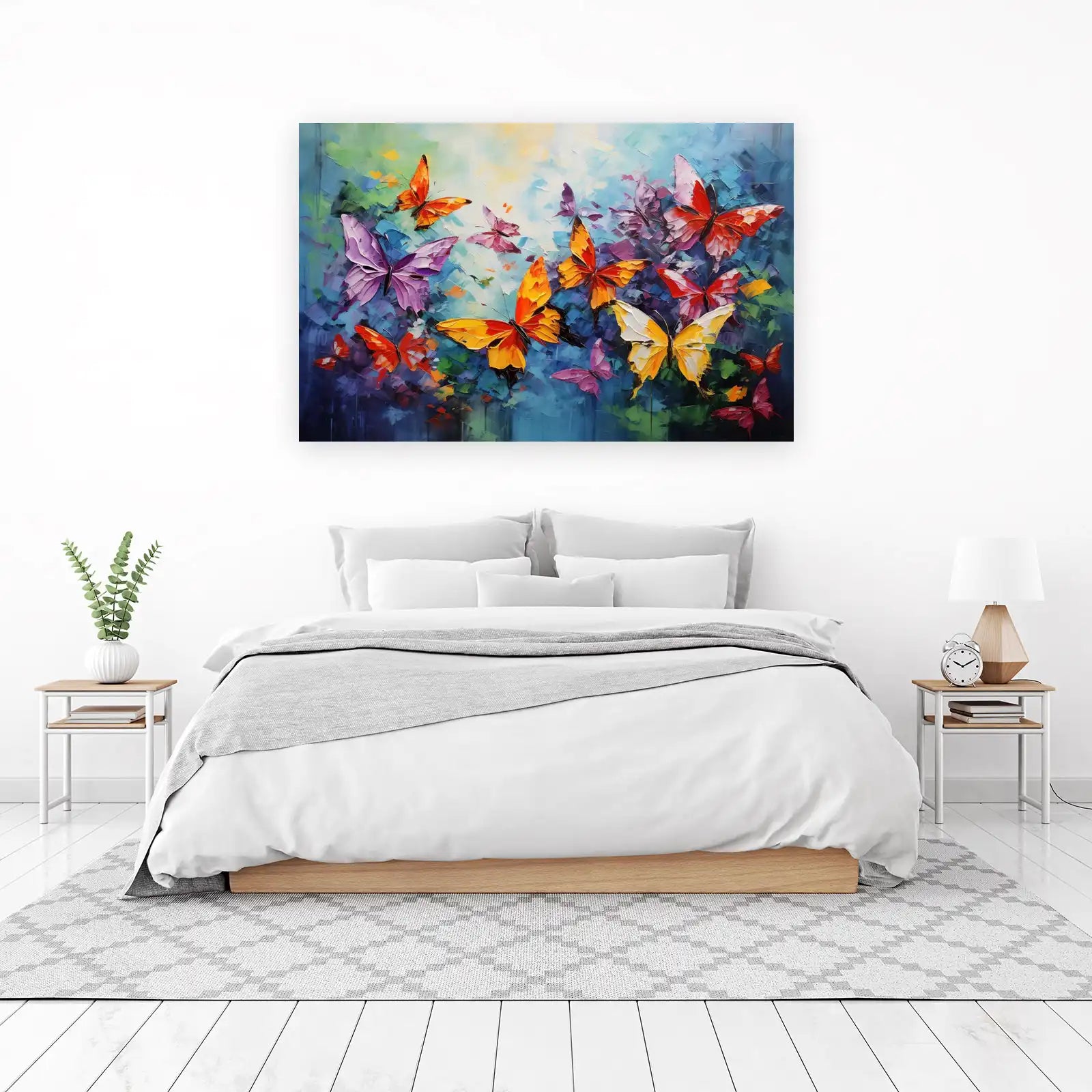 Vibrant Butterfly Garden Wall Art - Wall Art