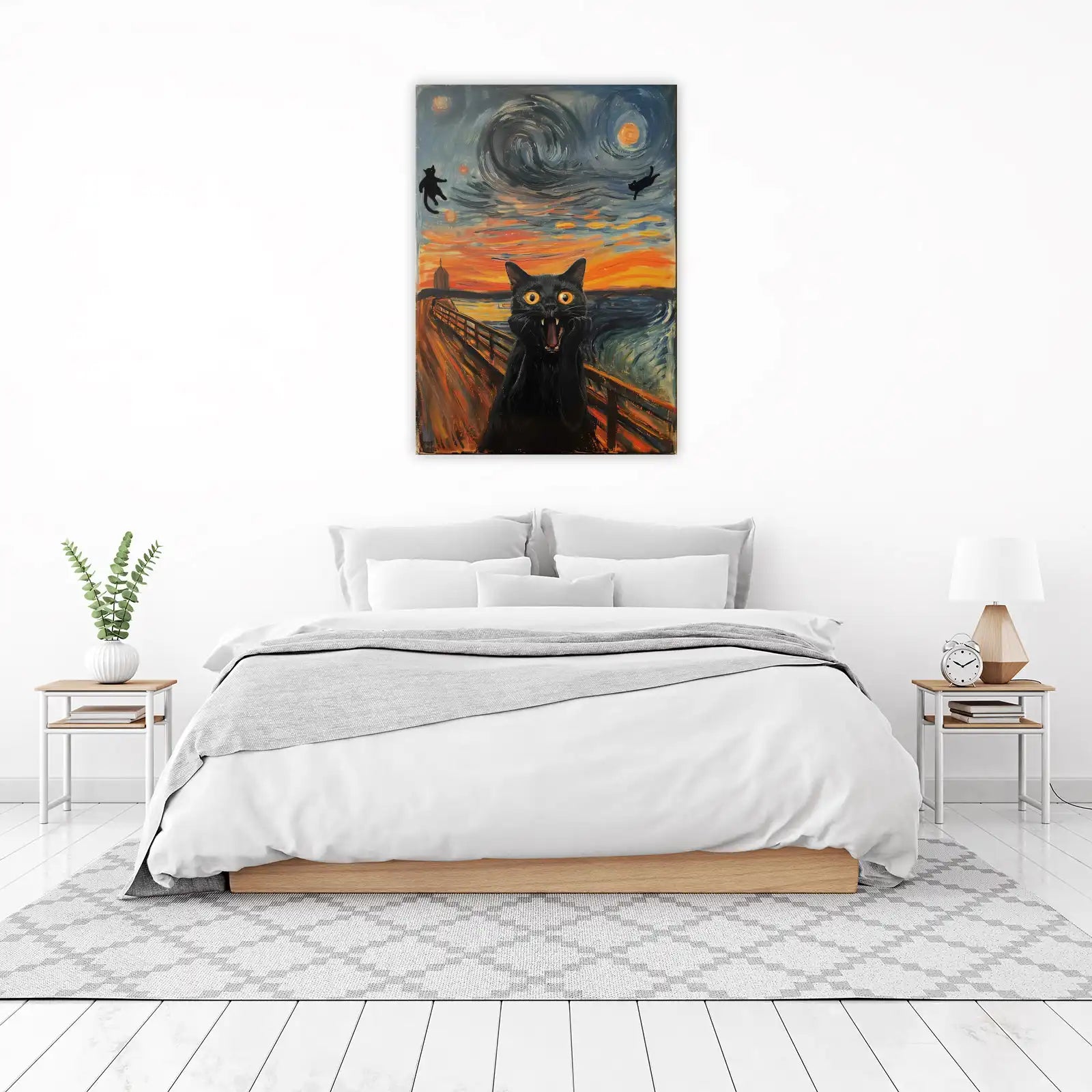 Munch's Scream Cat Art Wall Art