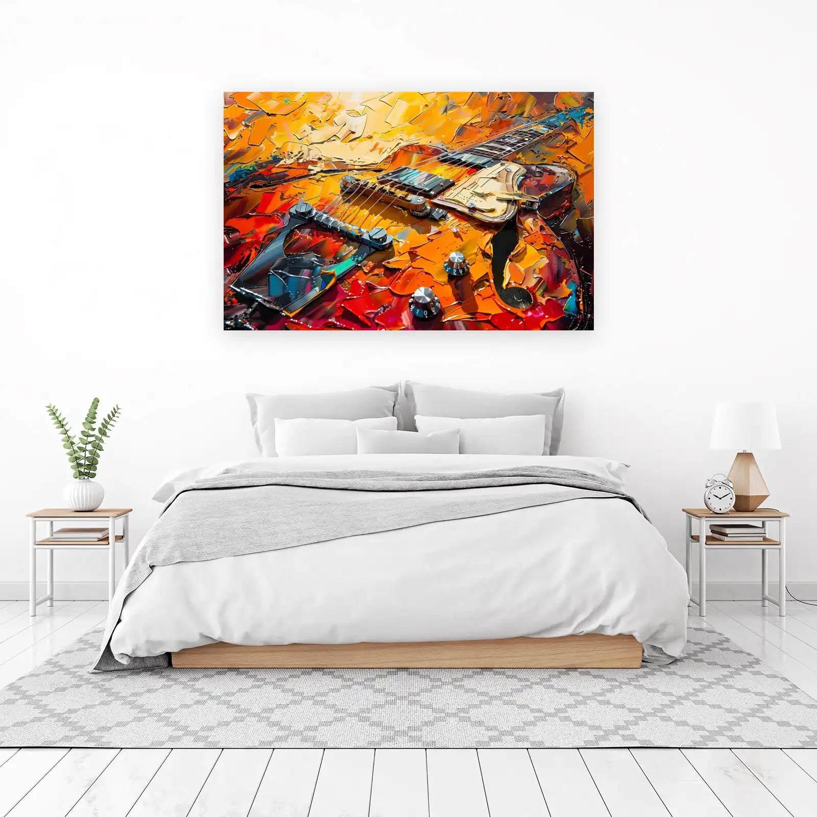 Vibrant Guitar Strokes Wall Art