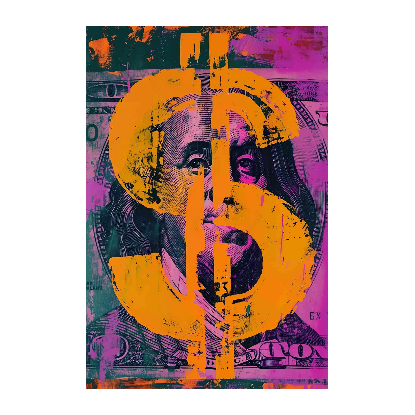 Bold Dollar Sign Art Wall Art