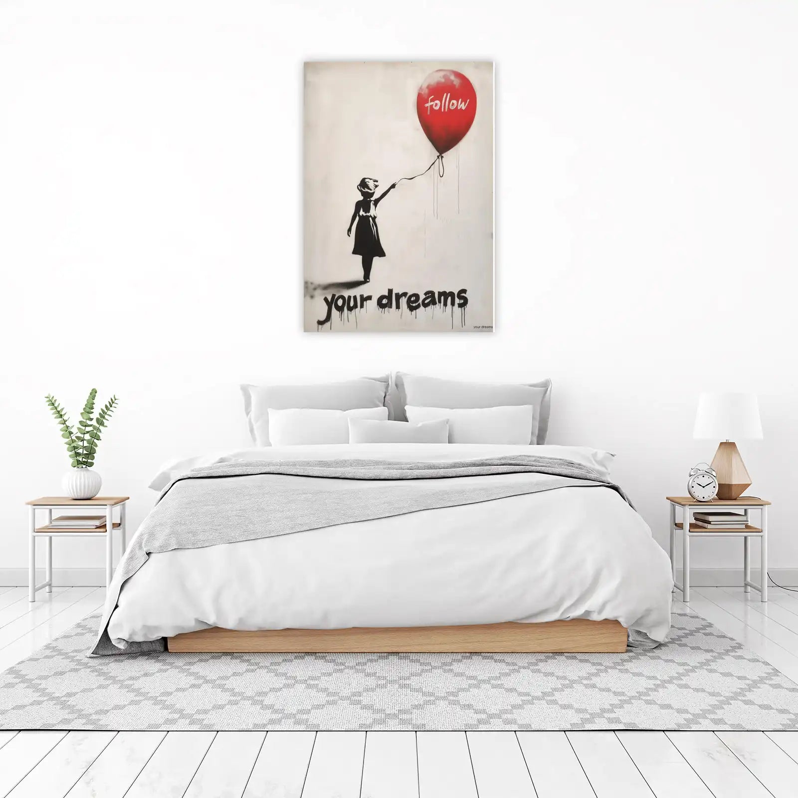 Girl & Balloon "Follow Your Dreams" Wall Art