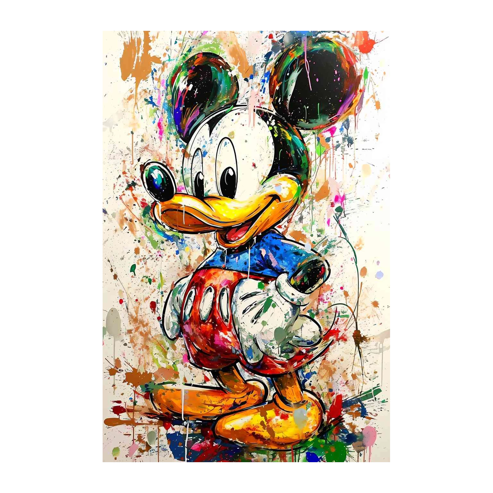 Vibrant Splash Mickey Mouse Wall Art Wall Art