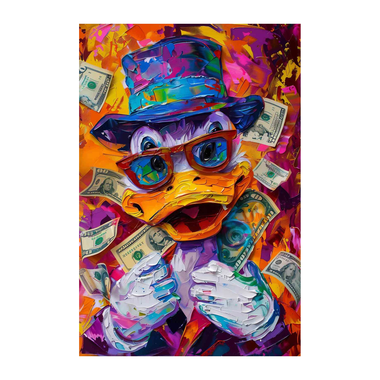 Rich Duck Pop Art Wall Art
