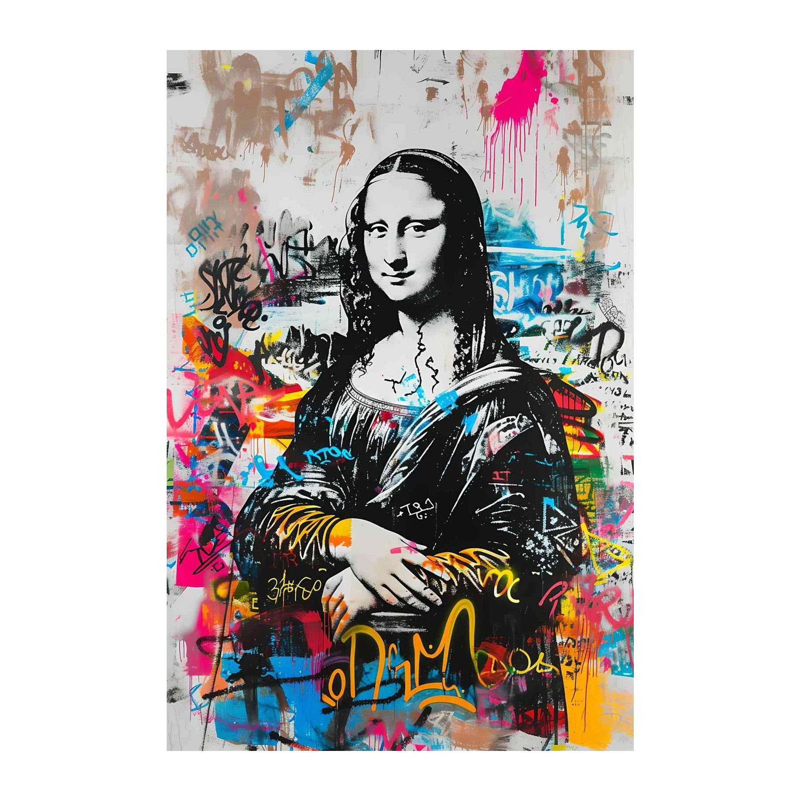 Graffiti Mona Lisa Pop Art Wall Art