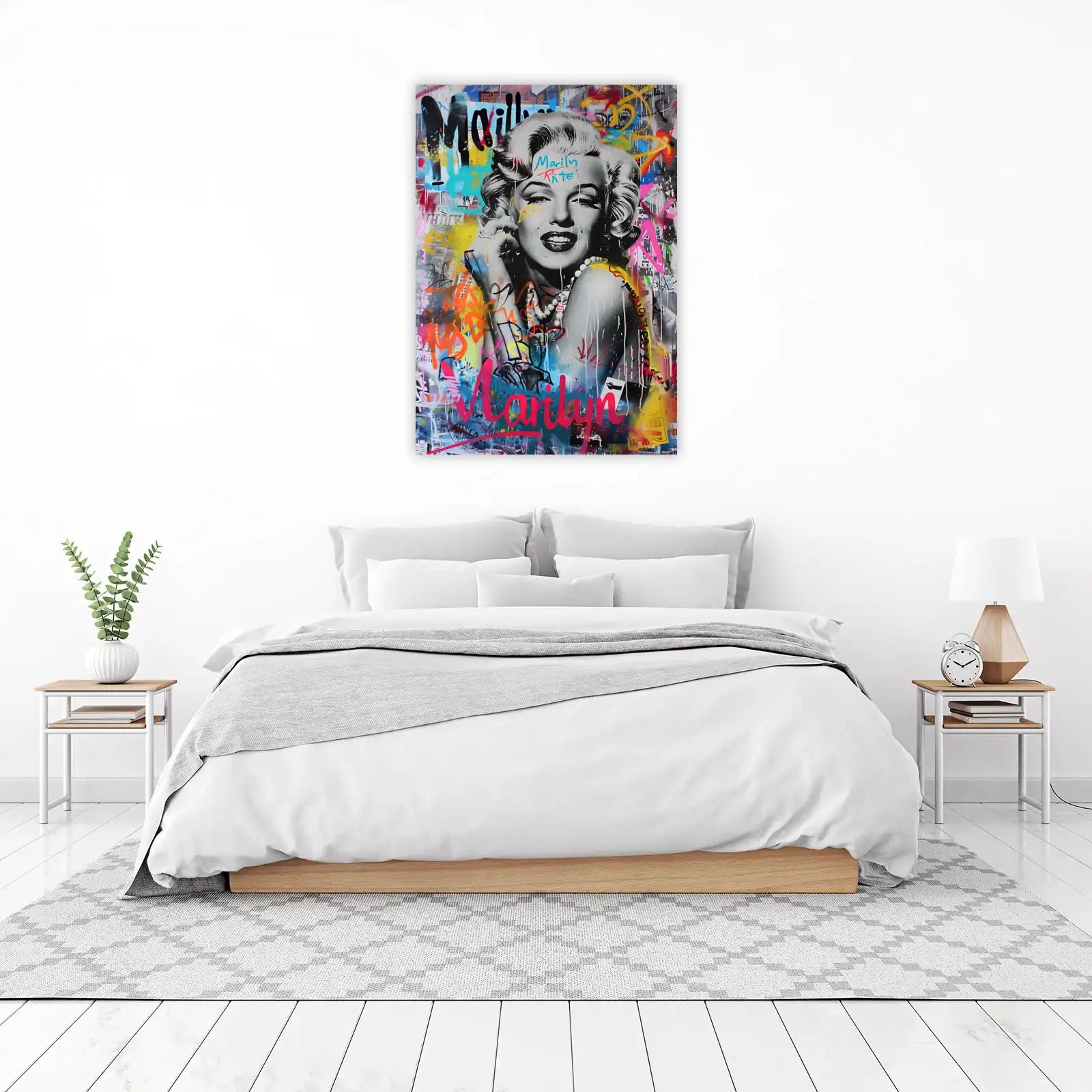 Vibrant Marilyn Monroe Graffiti Wall Art