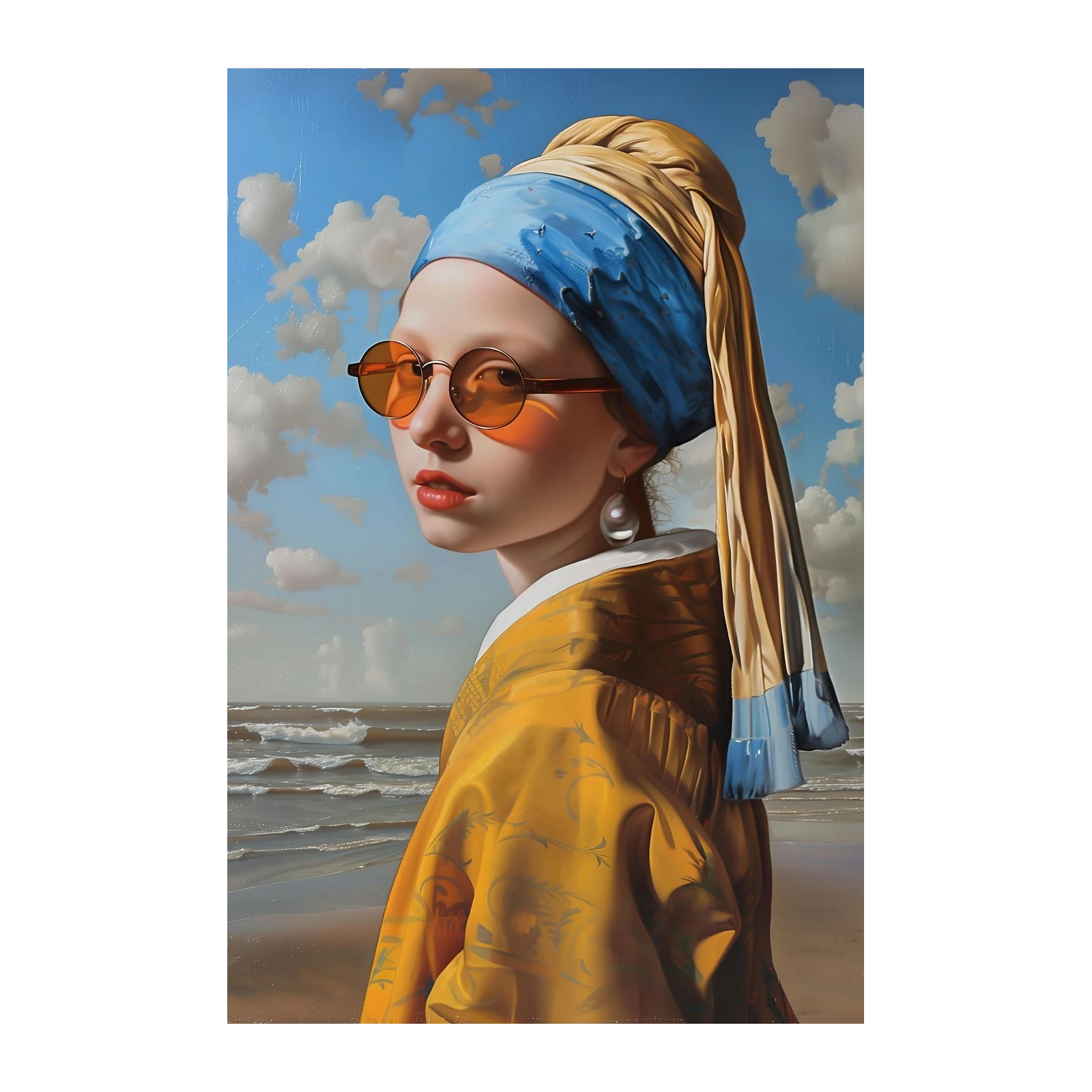 Modern Vermeer "Girl with Sunglasses" Wall Art