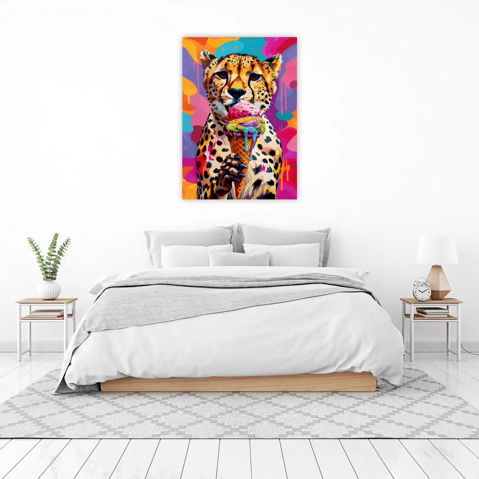 Cheetah Ice Cream Pop Art Wall Art