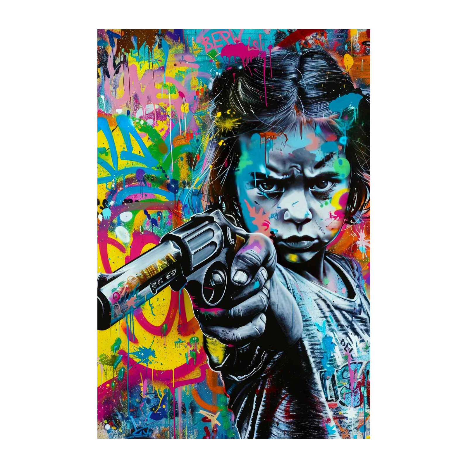 Graffiti Power Child Wall Art