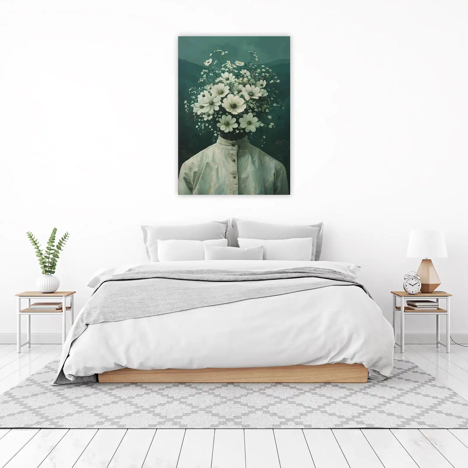 Enchanted Floral Head Woman Wall Art