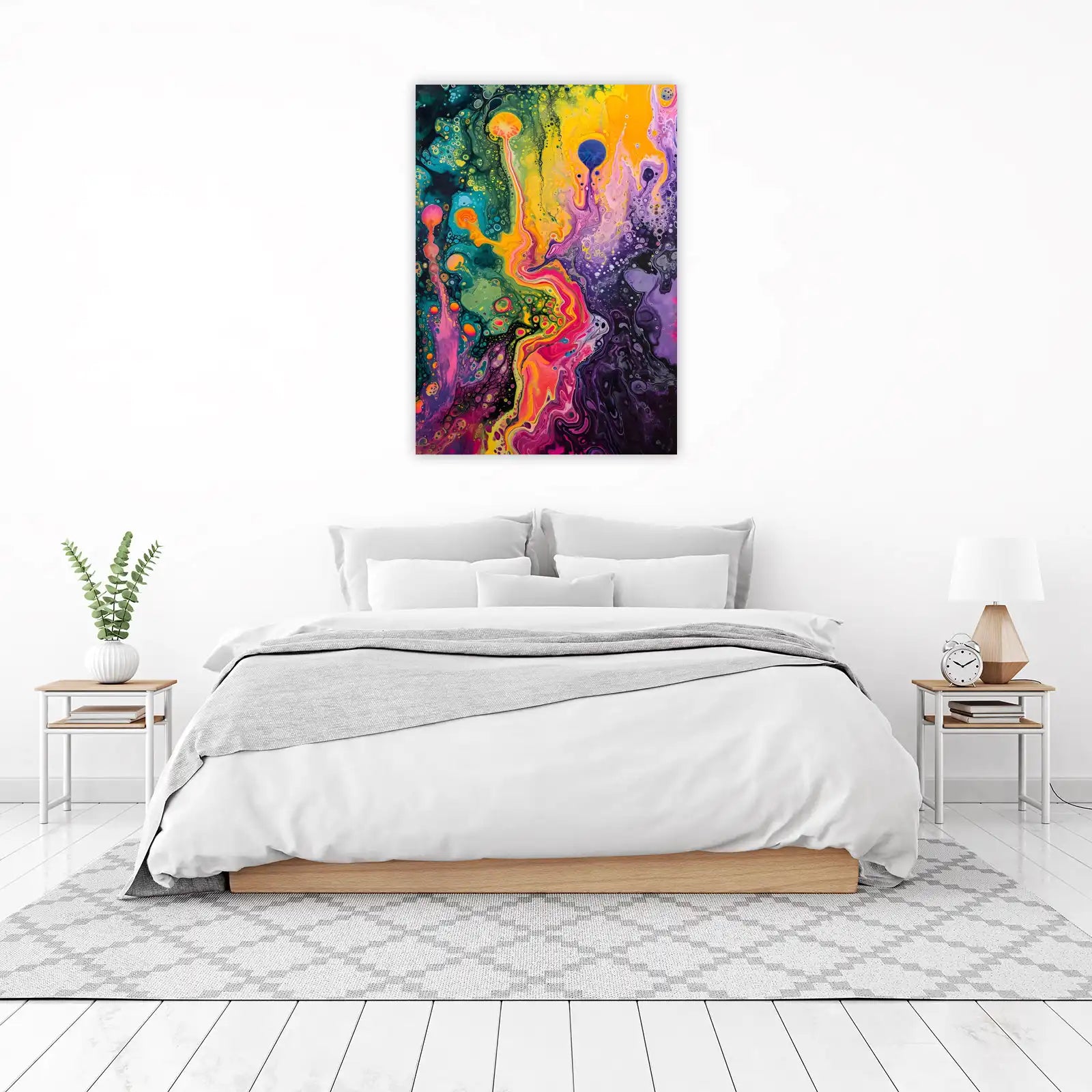 Vibrant Abstract Fluid Art Wall Art