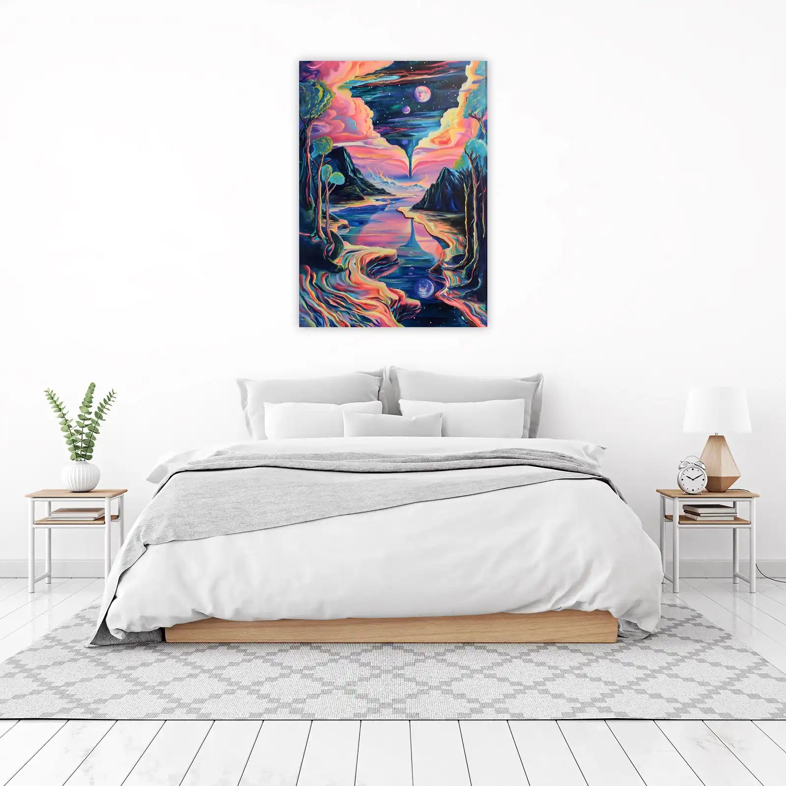 Cosmic Dreamscape Surreal Landscape Wall Art