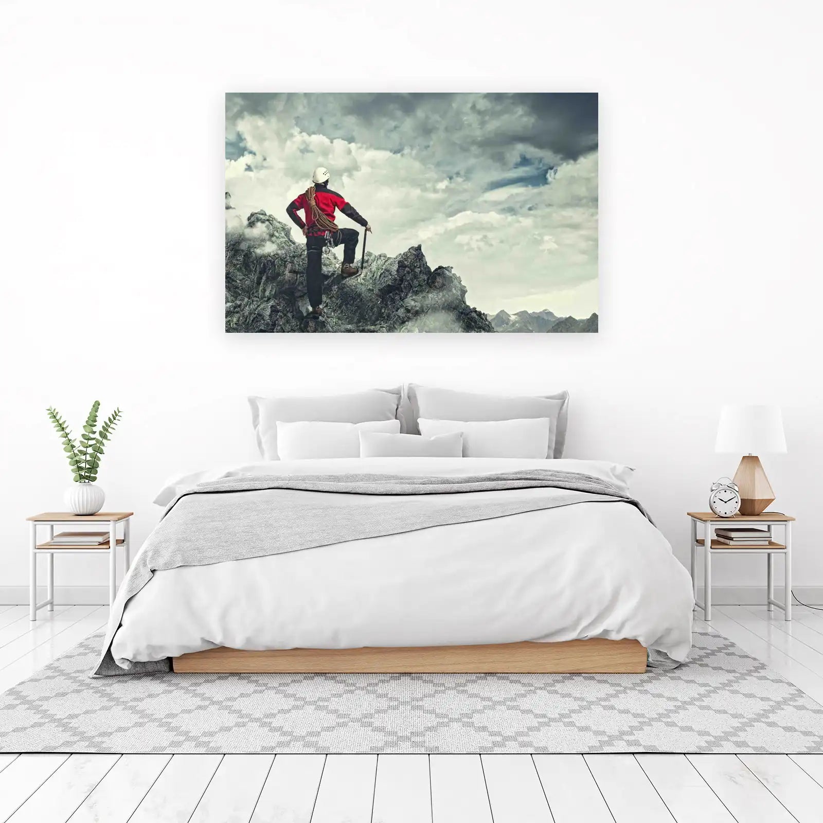 Conquer Your Goals: Mountain Climber Wall Art
