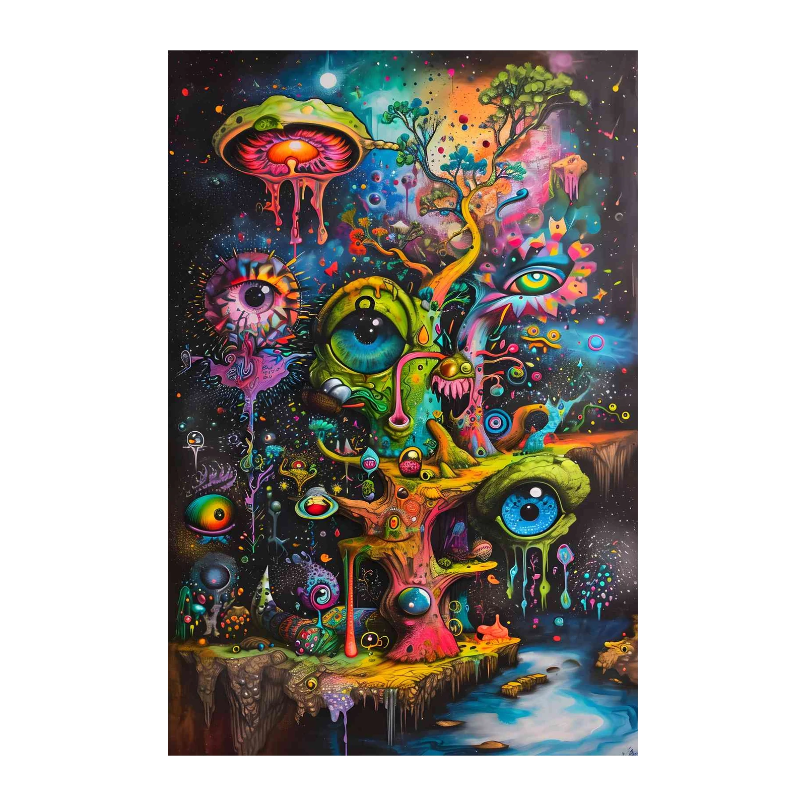 Psychedelic Cosmic Vision Wall Art