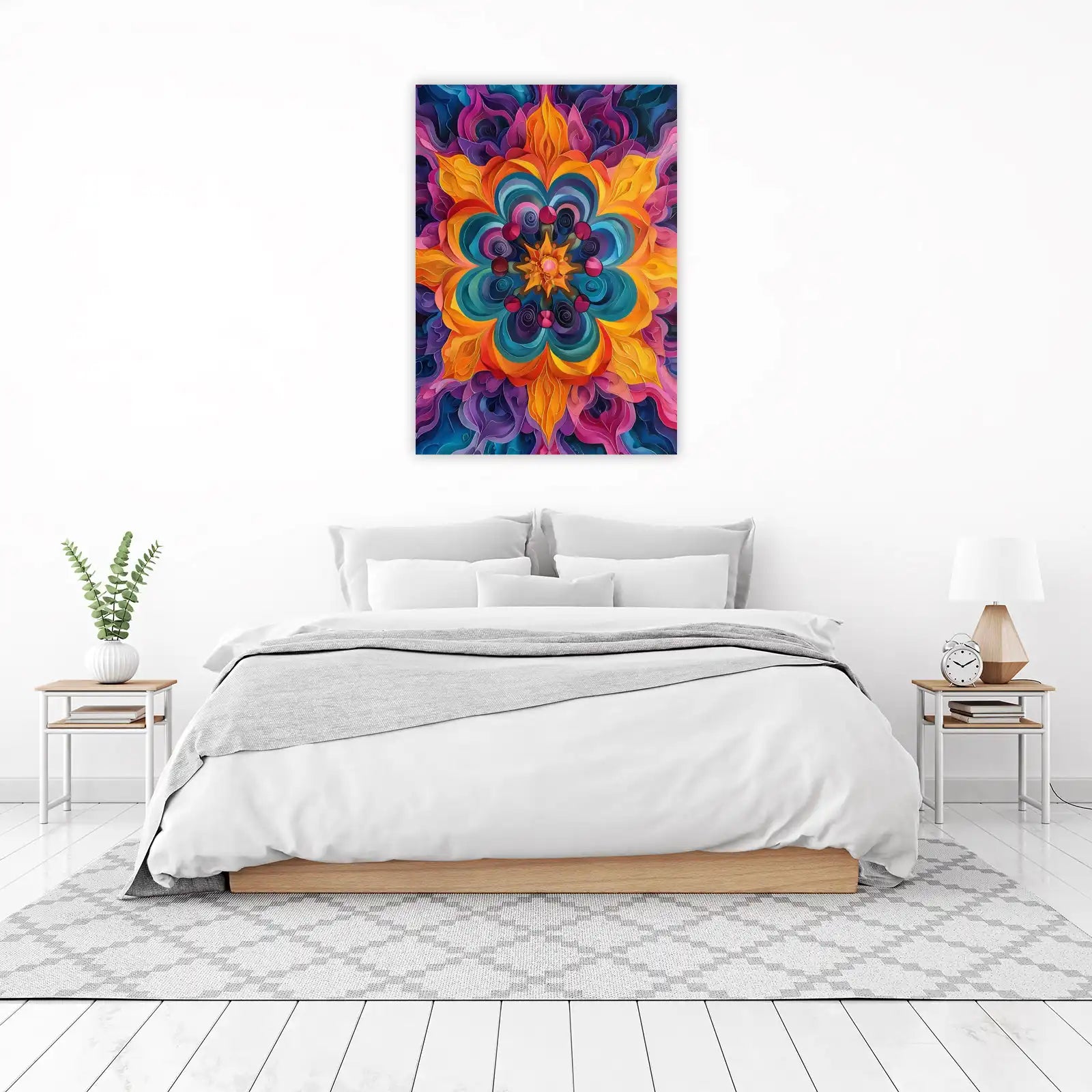 Vibrant Mandala & Boho Floral Wall Art