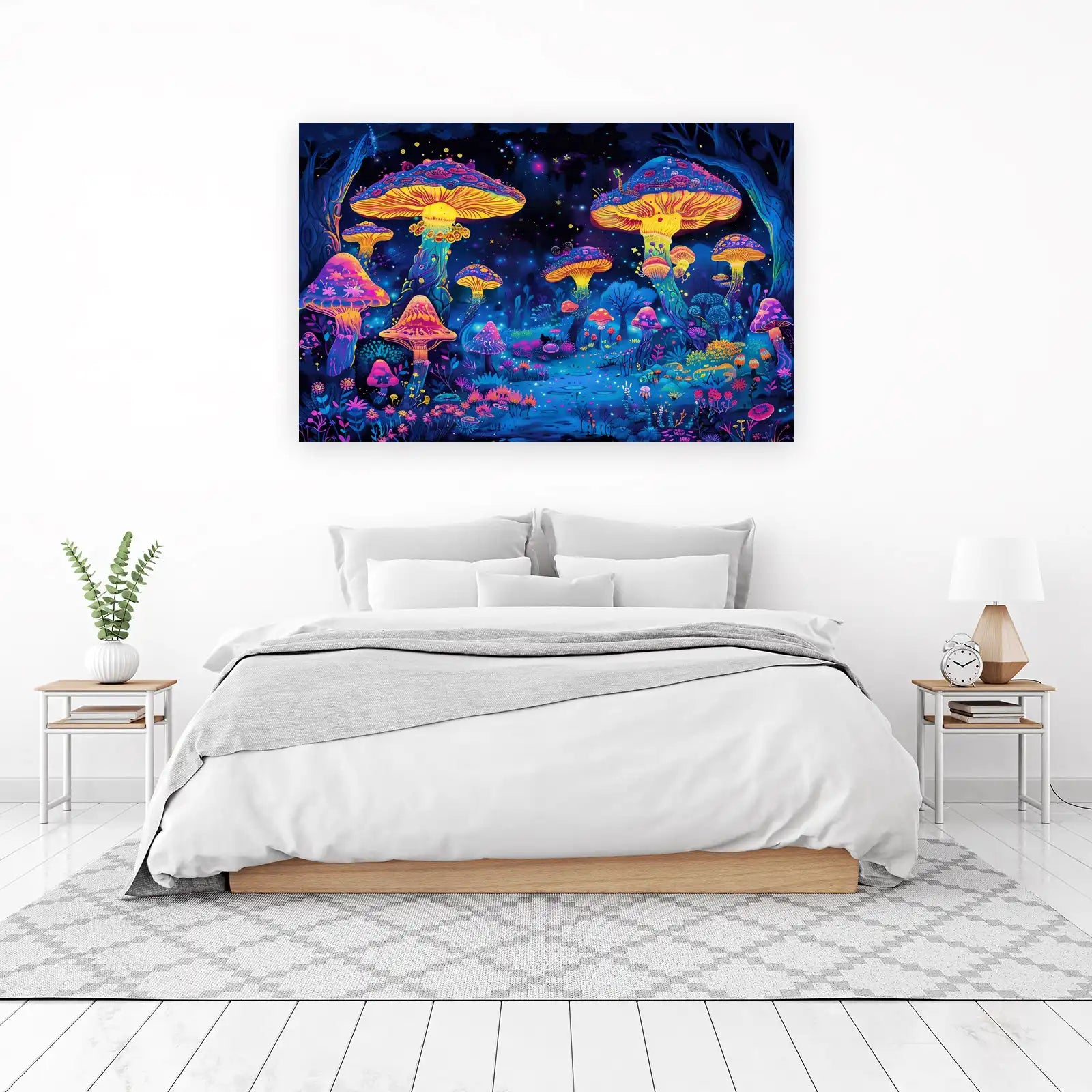 Psychedelic Mushroom Forest Wall Art