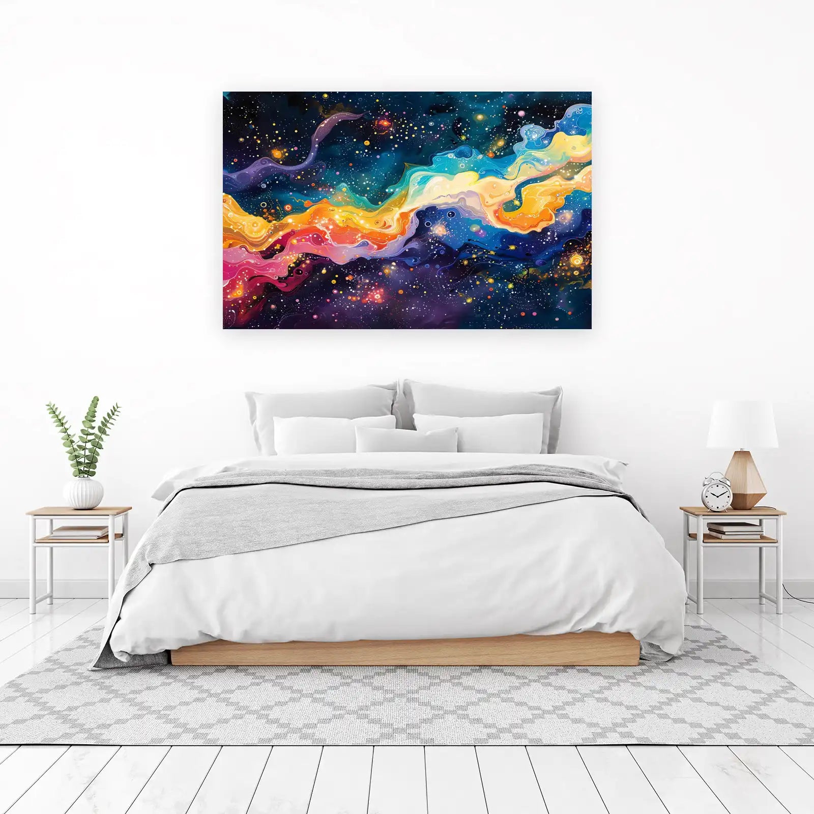 Abstract Cosmic Nebula Wall Art