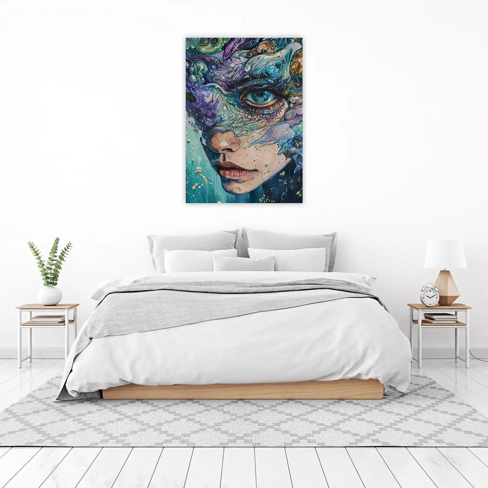 Surreal Dreamscape Face Wall Art