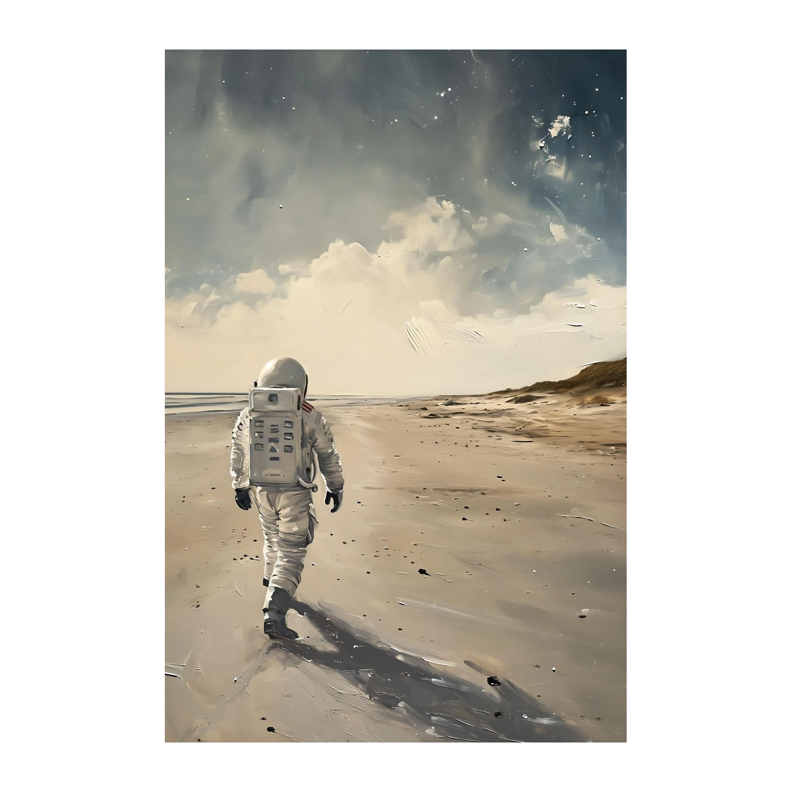 Astronaut Beach Walk Wall Art