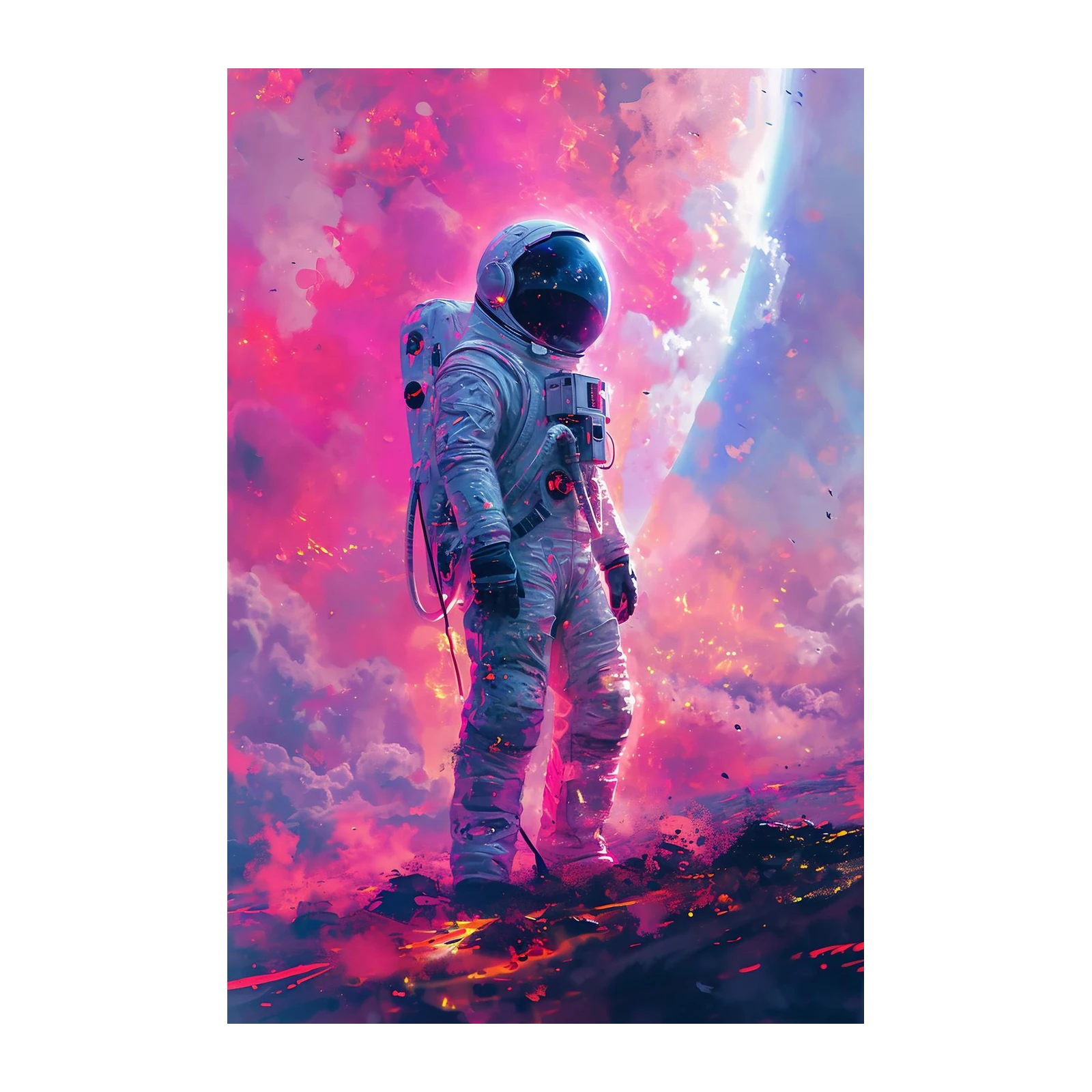 Cosmic Explorer Astronaut Wall Art